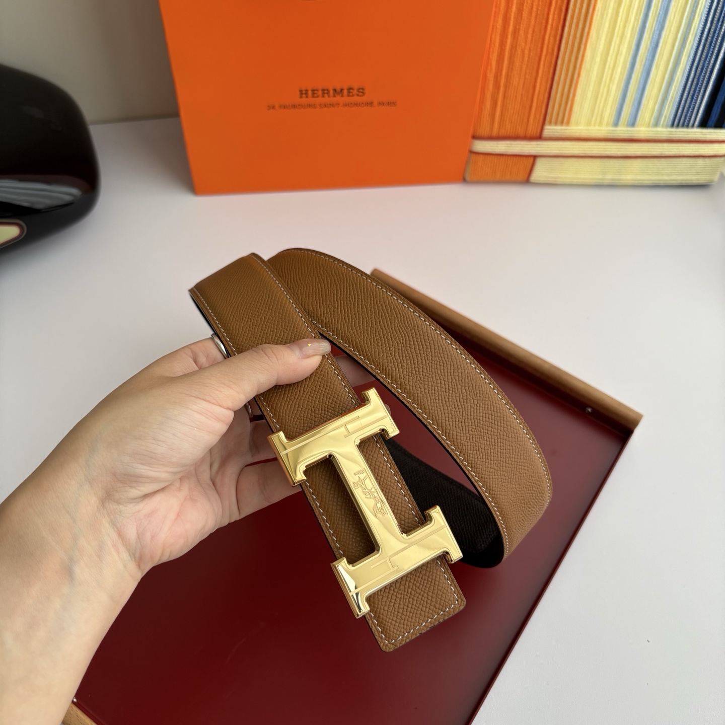 NO:764127,[Hermes] Hermes original Hermes, 3.8cm wide imported original belt body, double-sided and reversible, high-quality electroplated hardware!  ,belt,hermes,hermes19860909【爱马仕】Hermes 原单爱马仕,宽3.8cm进口原版皮带身,双面可两面用,精品电镀五金 ！,皮带,hermes,hermes,Belt