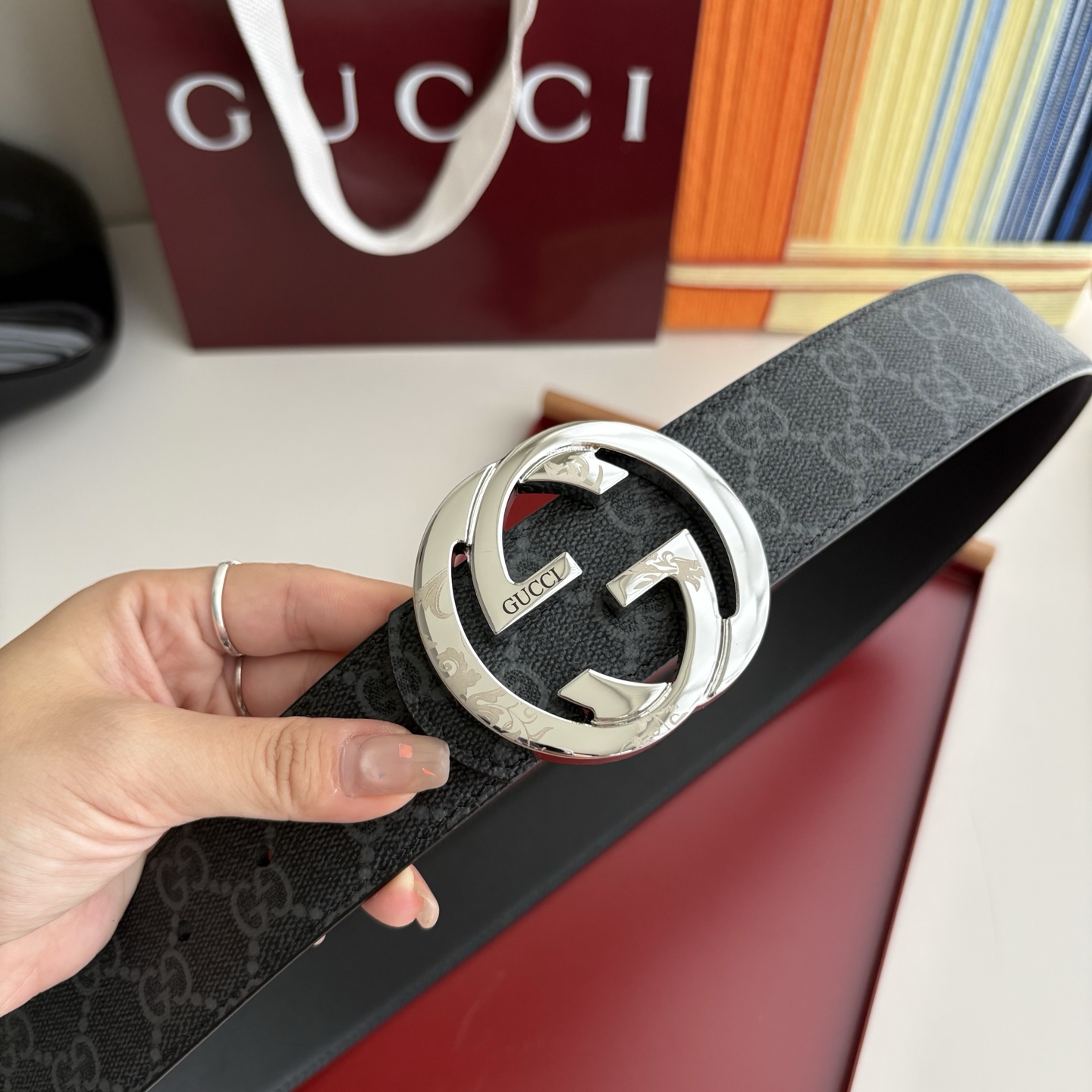 Gucci 经典原单品质，Pvc印花配原版皮底，原单精品挂扣，精工制作，细节看图，实物拍摄，高端奢华，宽