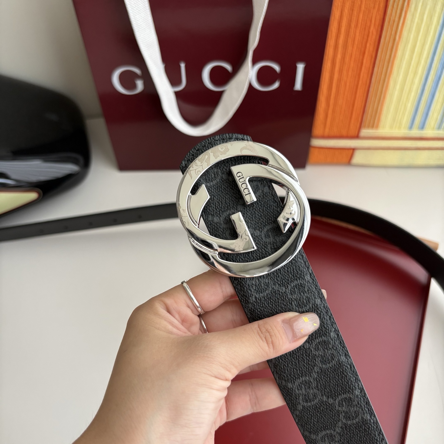 Gucci 经典原单品质，Pvc印花配原版皮底，原单精品挂扣，精工制作，细节看图，实物拍摄，高端奢华，宽