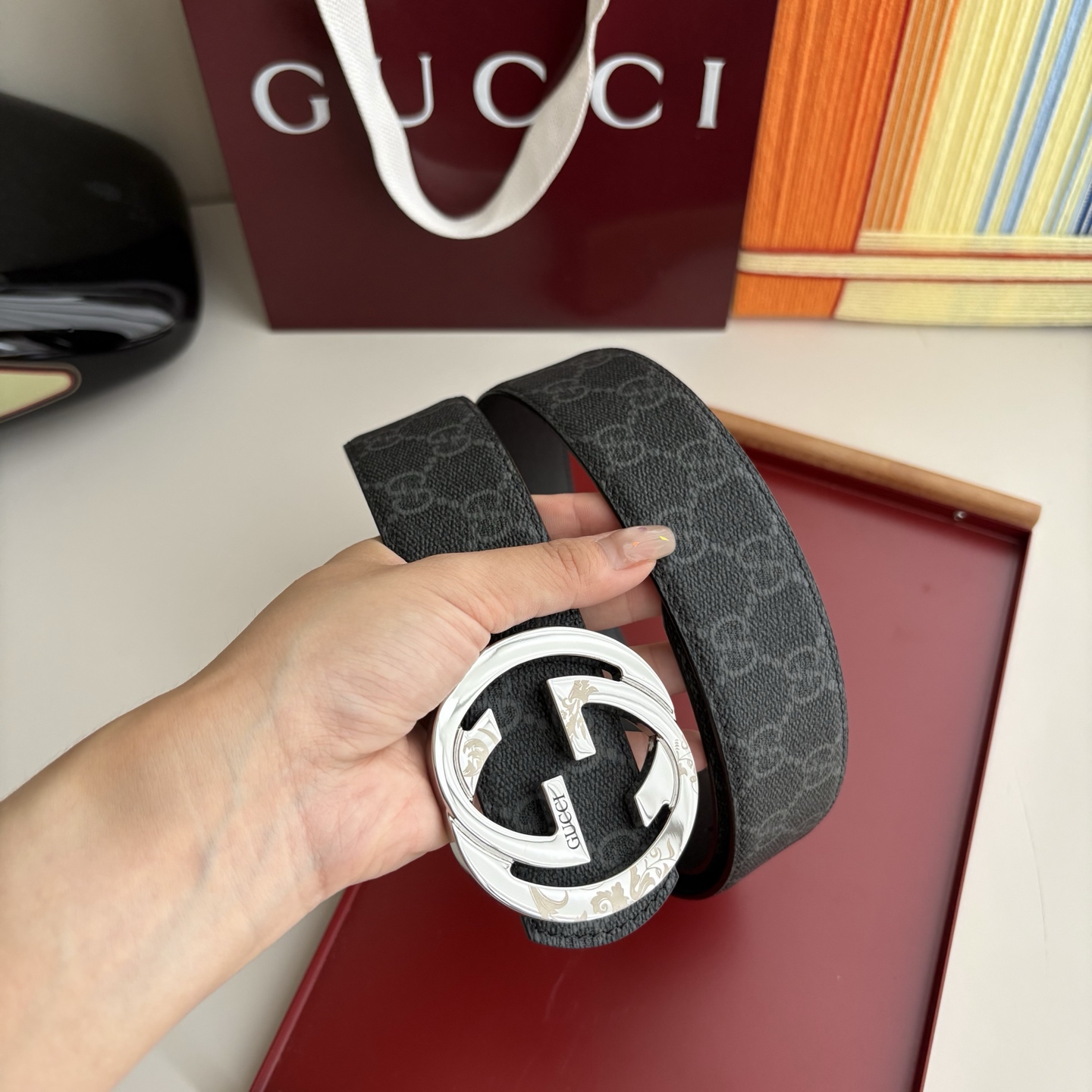 Gucci 经典原单品质，Pvc印花配原版皮底，原单精品挂扣，精工制作，细节看图，实物拍摄，高端奢华，宽