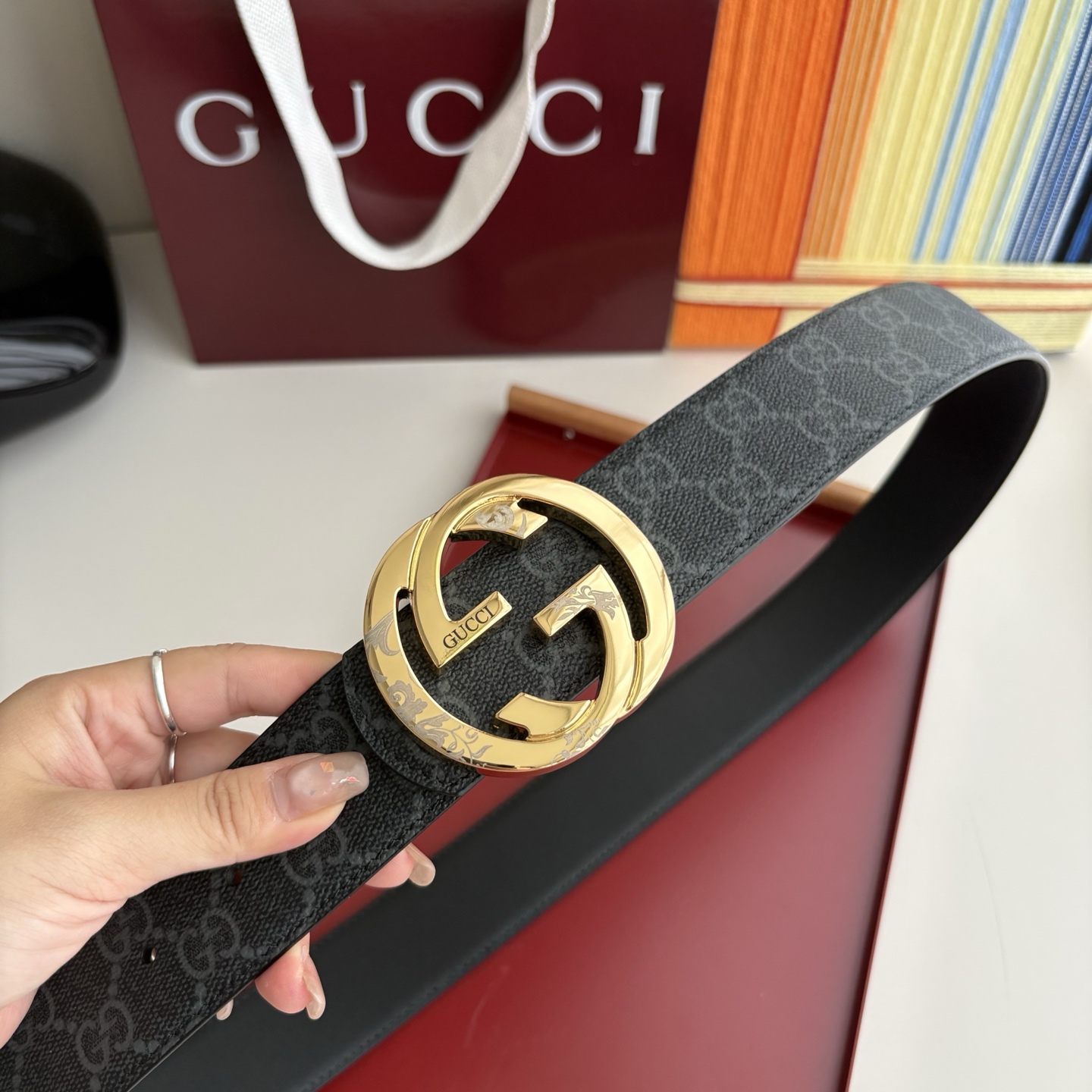 Gucci 经典原单品质，Pvc印花配原版皮底，原单精品挂扣，精工制作，细节看图，实物拍摄，高端奢华，宽