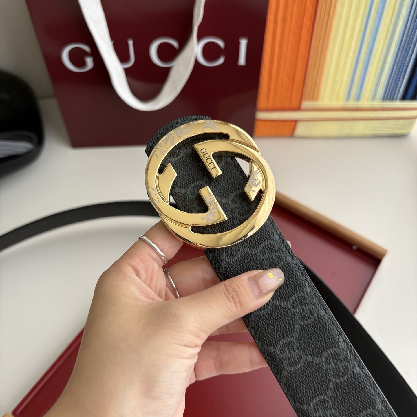 Gucci 经典原单品质，Pvc印花配原版皮底，原单精品挂扣，精工制作，细节看图，实物拍摄，高端奢华，宽
