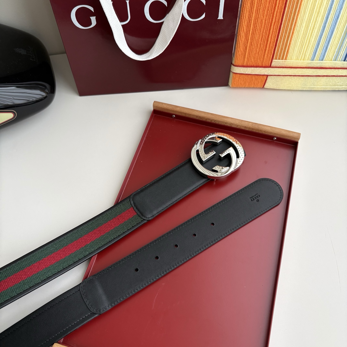 Gucci 经典原单品质，红绿织带拼接小牛皮，原单精品挂扣，精工制作，细节看图，实物拍摄，高端奢华，宽度