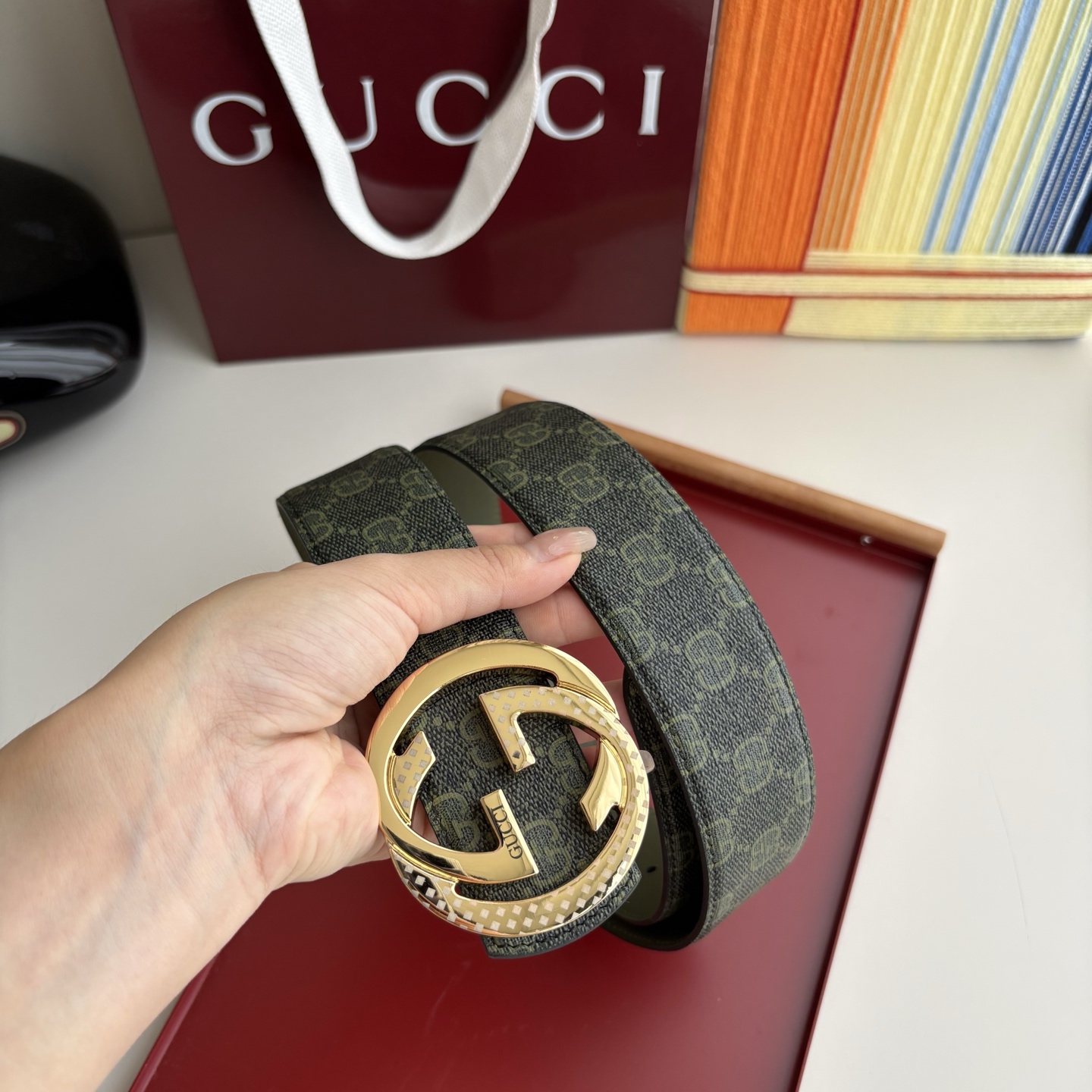 Gucci 经典原单品质，Pvc印花面配原版皮底，原单精品挂扣，精工制作，细节看图，实物拍摄，高端奢华，