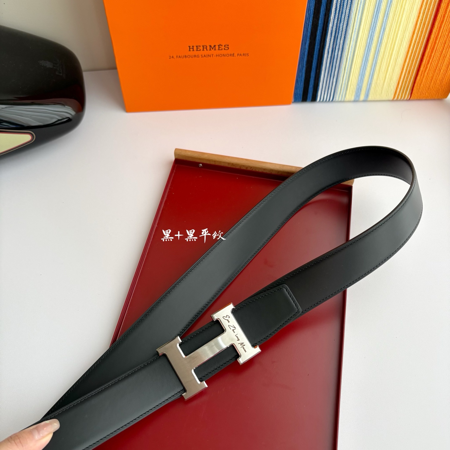 【爱马仕】Hermes 原单爱马仕，宽3.8cm进口原版皮带身，双面可两面用，精品电镀五金 ！