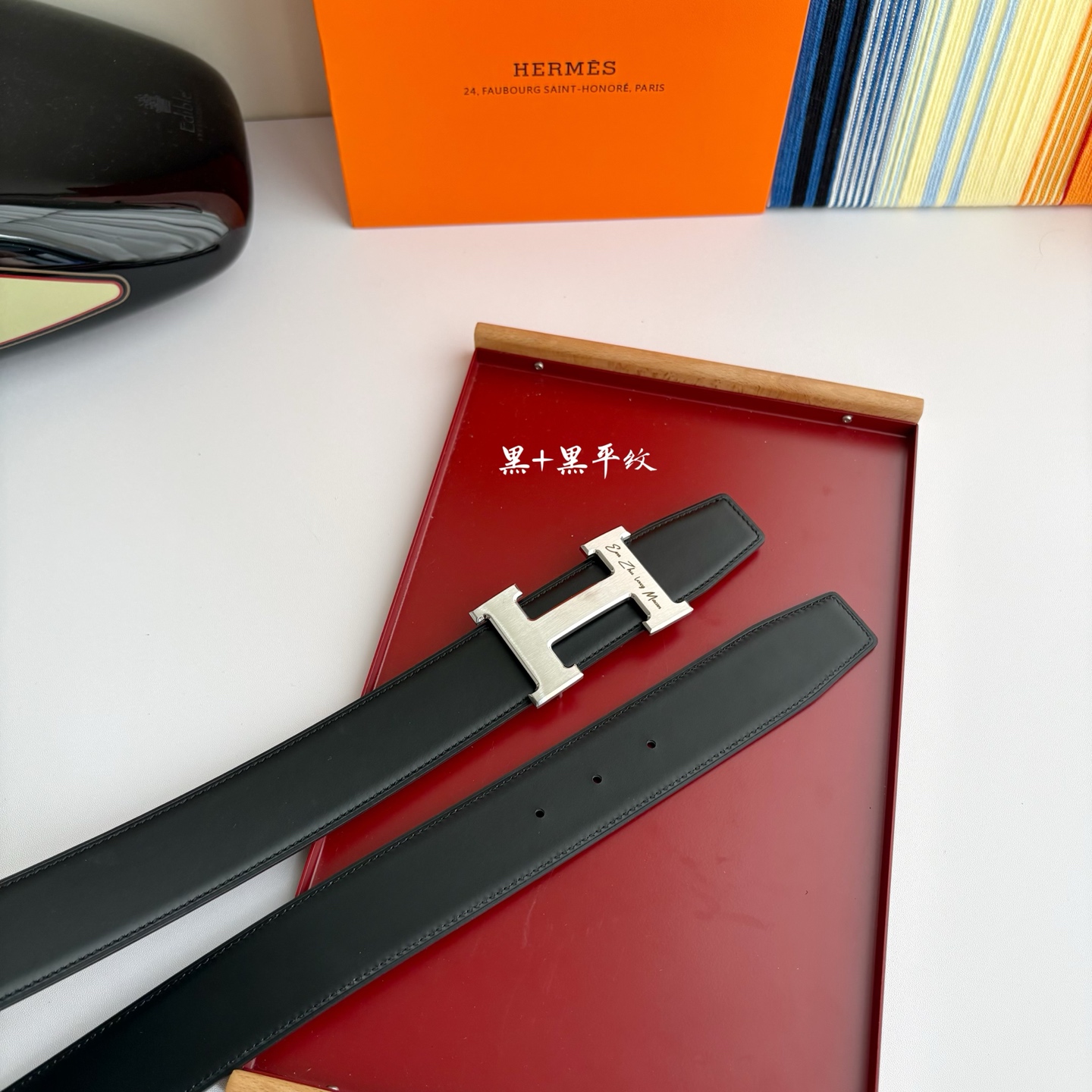 【爱马仕】Hermes 原单爱马仕，宽3.8cm进口原版皮带身，双面可两面用，精品电镀五金 ！