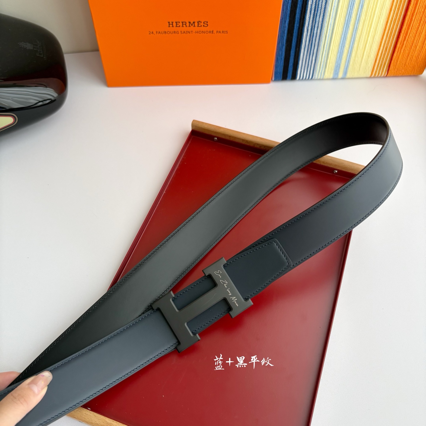 【爱马仕】Hermes 原单爱马仕，宽3.8cm进口原版皮带身，双面可两面用，精品电镀五金 ！