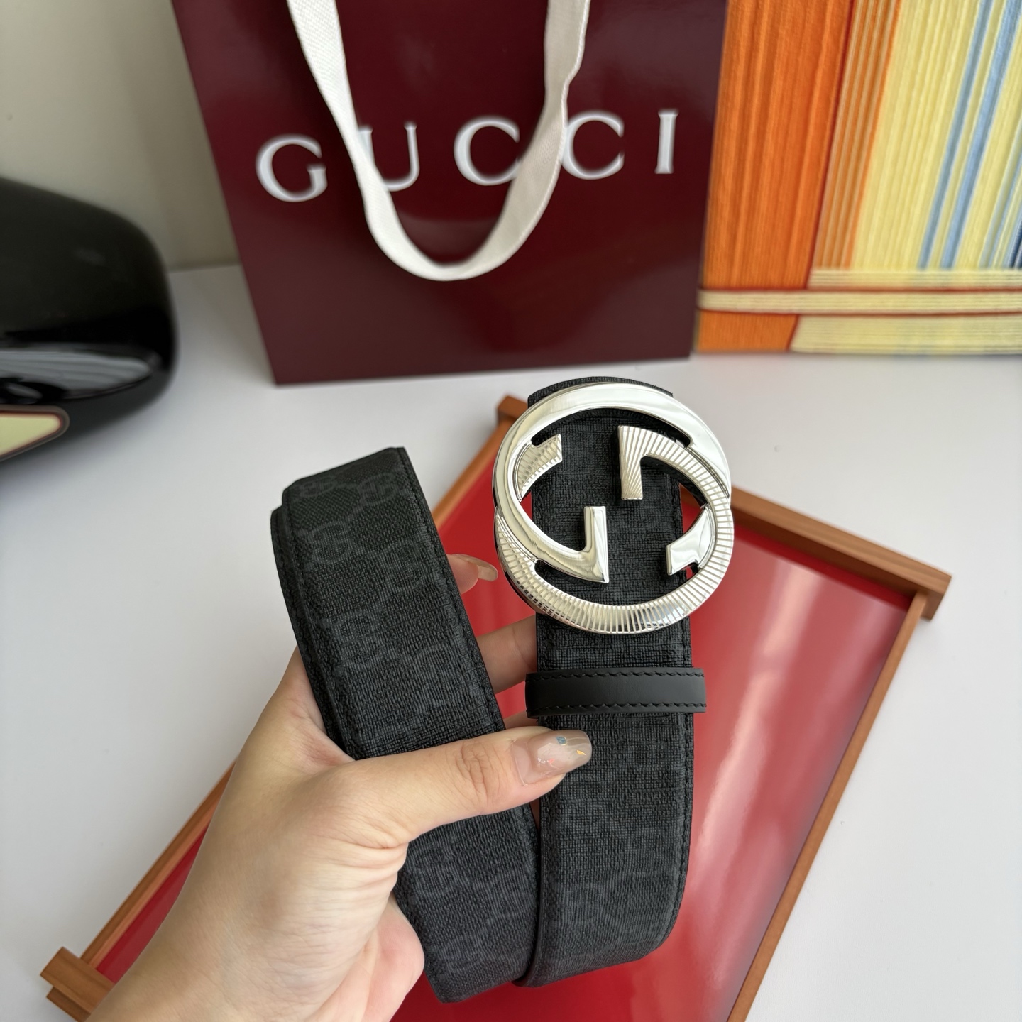 Gucci 经典原单品质，Pvc印花配原版皮底，原单精品挂扣，精工制作，细节看图，实物拍摄，高端奢华，宽