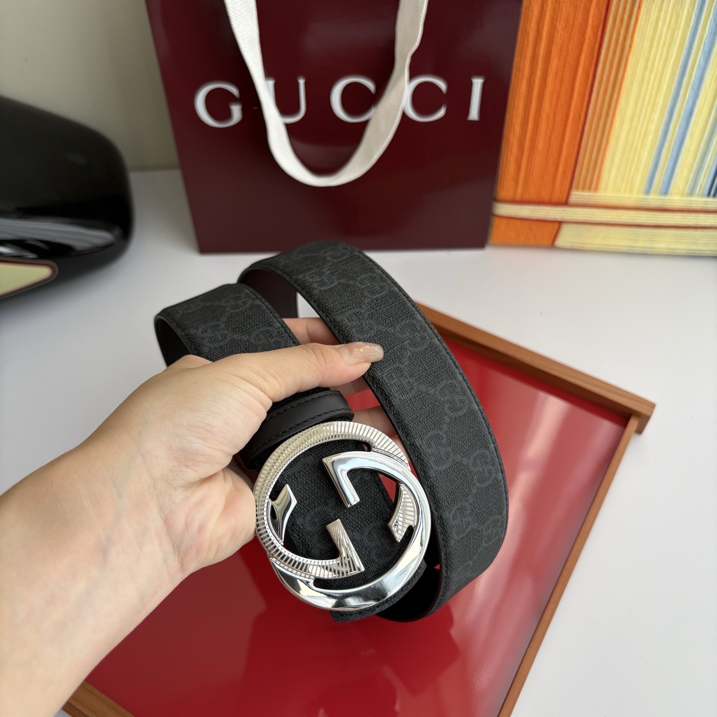 Gucci 经典原单品质，Pvc印花配原版皮底，原单精品挂扣，精工制作，细节看图，实物拍摄，高端奢华，宽