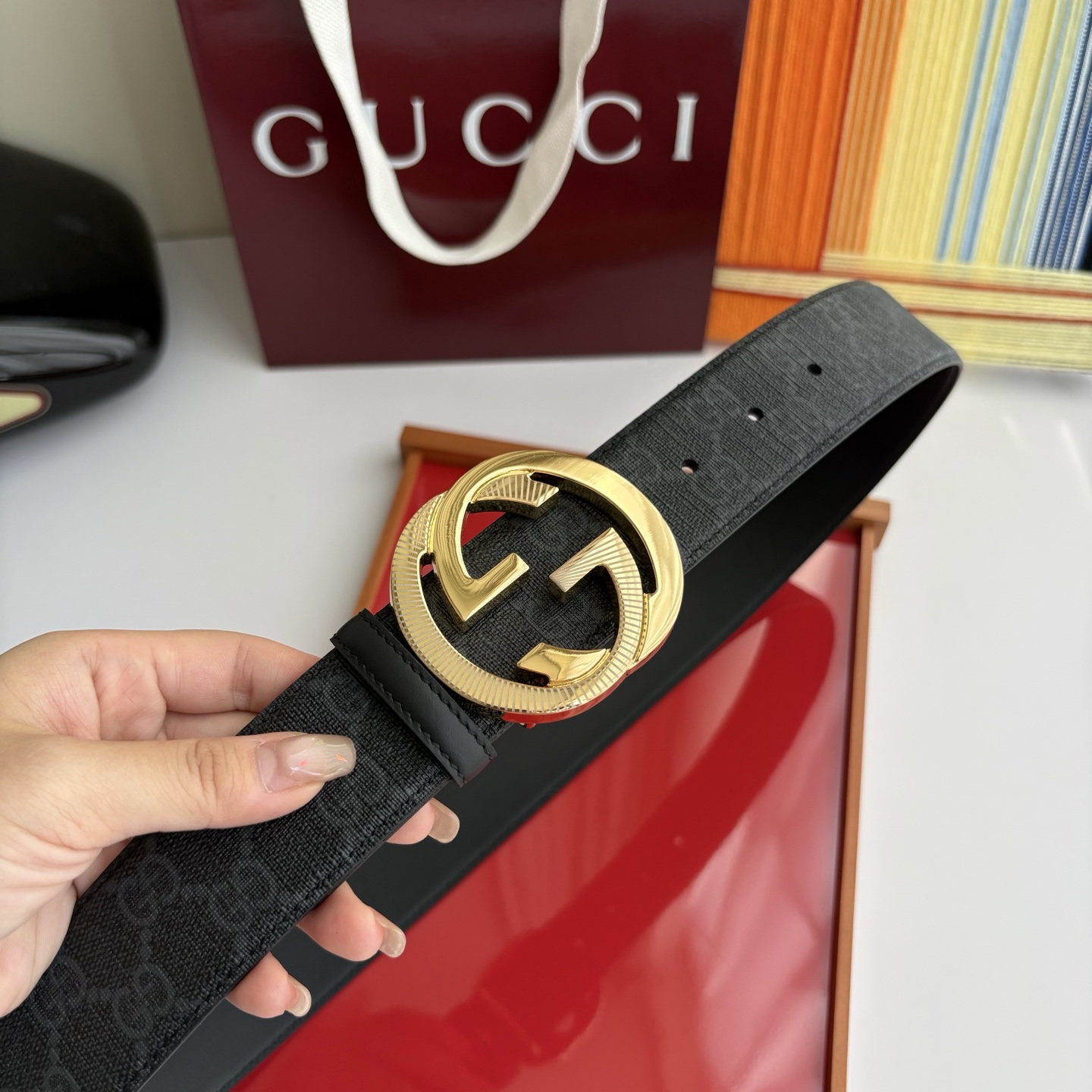 Gucci 经典原单品质，Pvc印花配原版皮底，原单精品挂扣，精工制作，细节看图，实物拍摄，高端奢华，宽