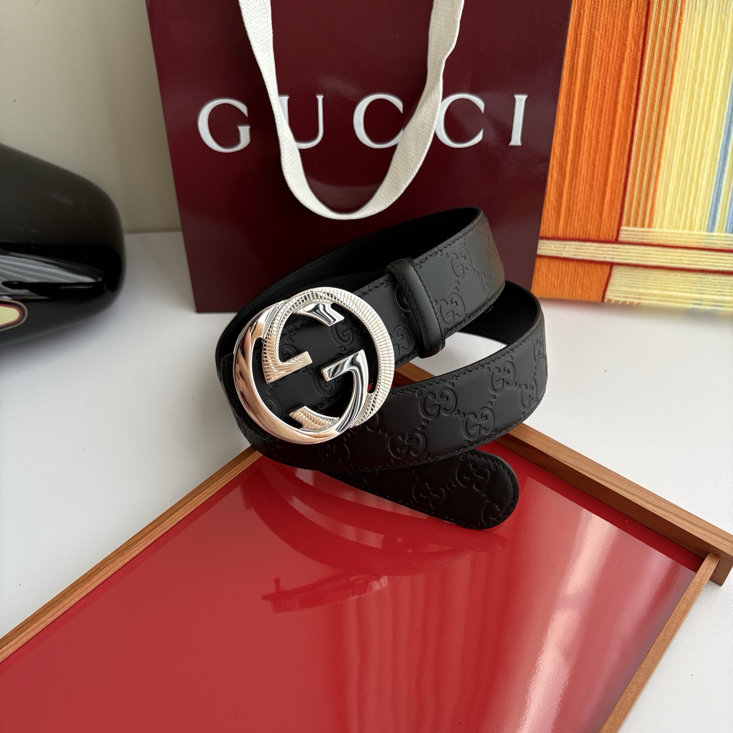 Gucci 经典原单品质，Pvc压花配原版皮底，原单精品挂扣，精工制作，细节看图，实物拍摄，高端奢华，宽