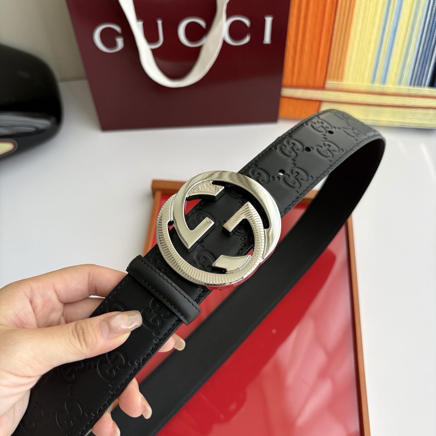 Gucci 经典原单品质，Pvc压花配原版皮底，原单精品挂扣，精工制作，细节看图，实物拍摄，高端奢华，宽