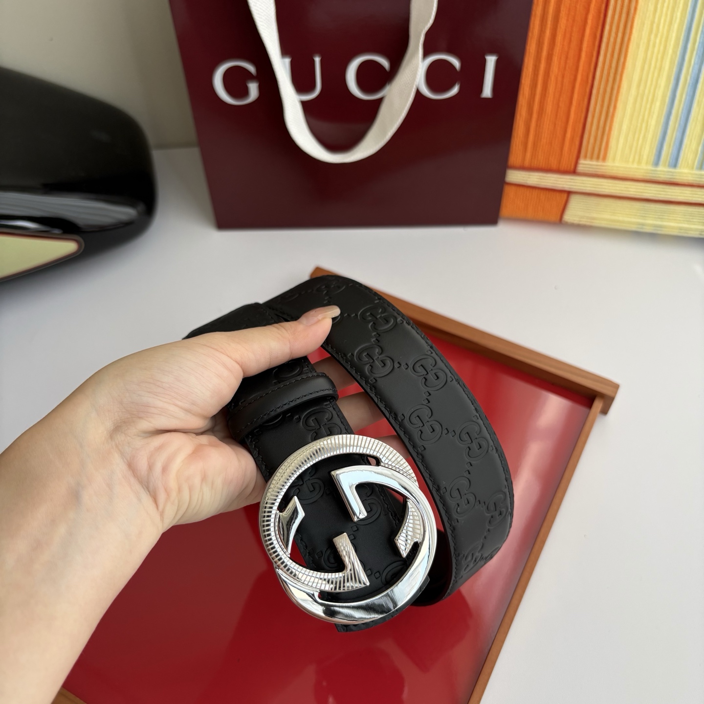 Gucci 经典原单品质，Pvc压花配原版皮底，原单精品挂扣，精工制作，细节看图，实物拍摄，高端奢华，宽