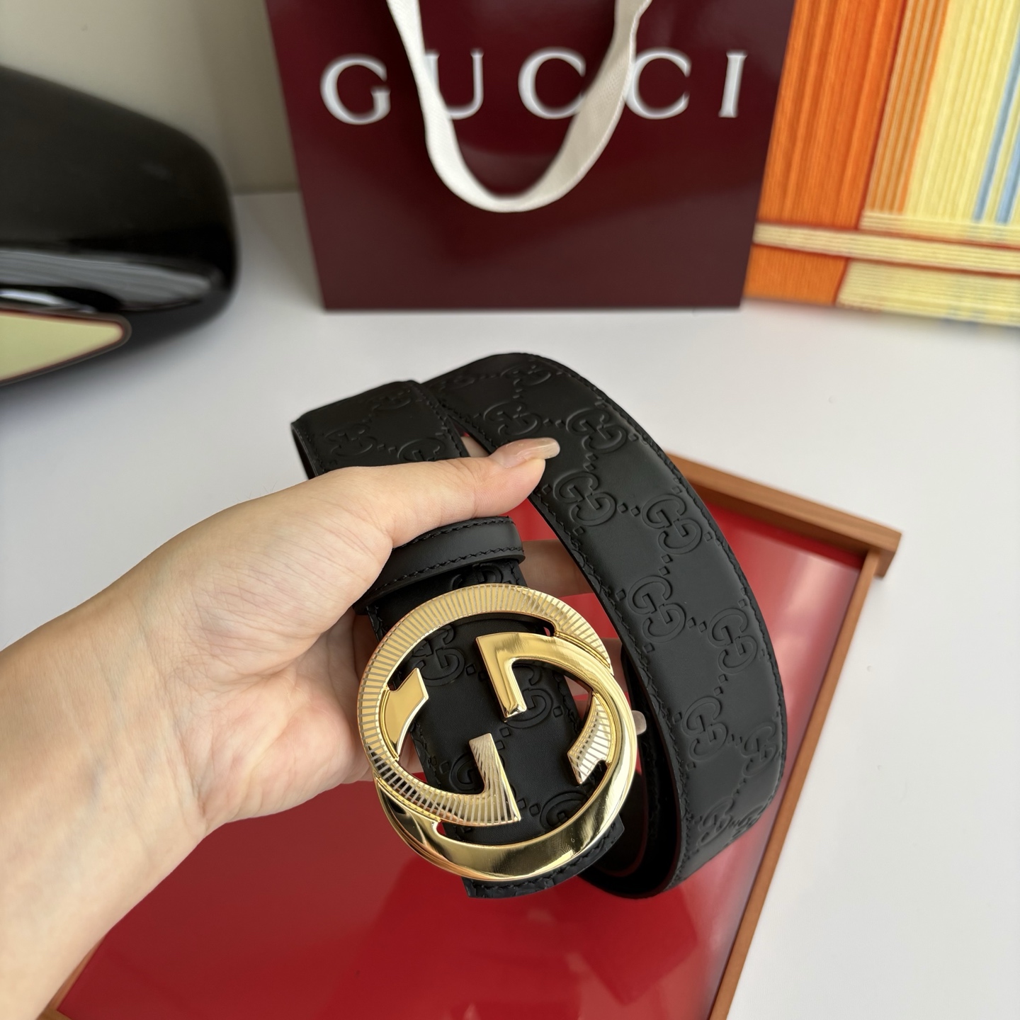 Gucci 经典原单品质，Pvc压花配原版皮底，原单精品挂扣，精工制作，细节看图，实物拍摄，高端奢华，宽