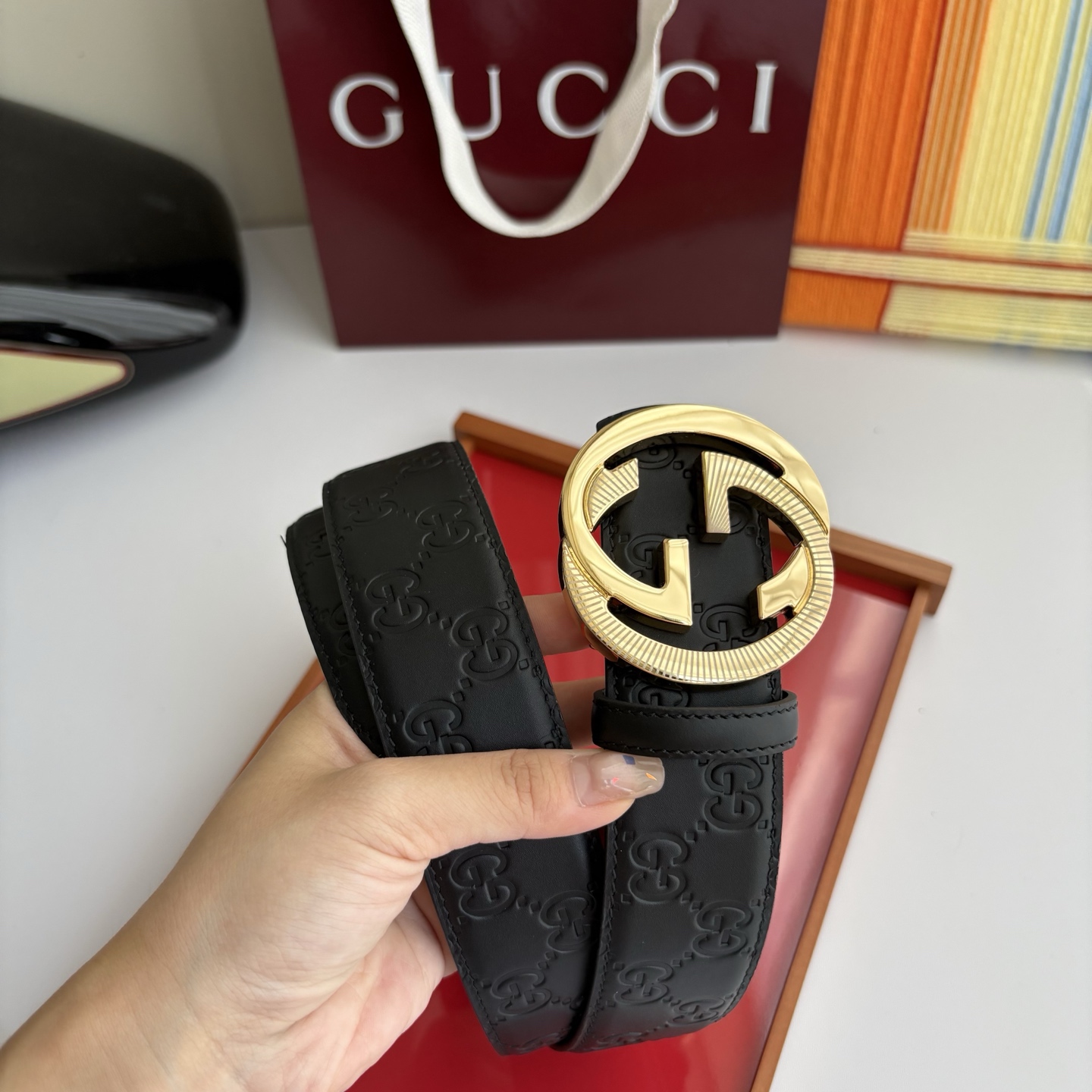 Gucci 经典原单品质，Pvc压花配原版皮底，原单精品挂扣，精工制作，细节看图，实物拍摄，高端奢华，宽