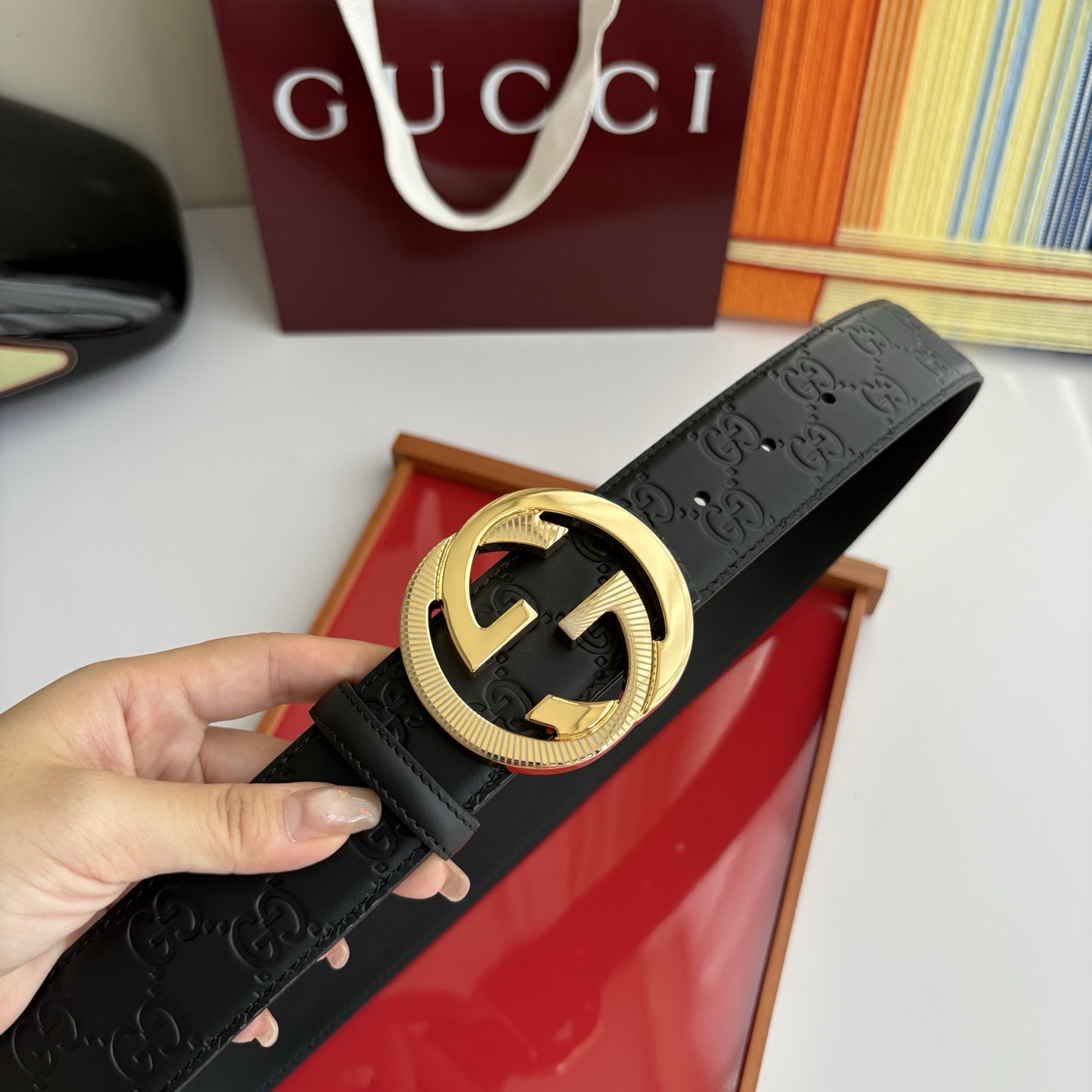 Gucci 经典原单品质，Pvc压花配原版皮底，原单精品挂扣，精工制作，细节看图，实物拍摄，高端奢华，宽