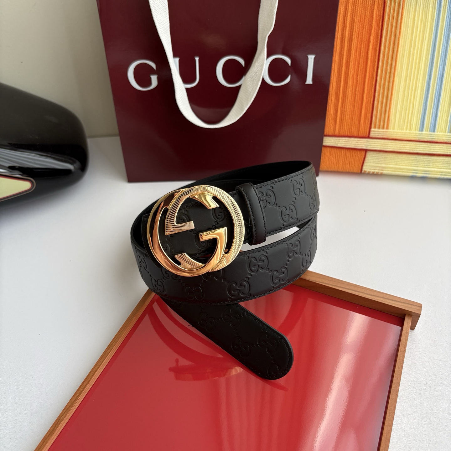 Gucci 经典原单品质，Pvc压花配原版皮底，原单精品挂扣，精工制作，细节看图，实物拍摄，高端奢华，宽