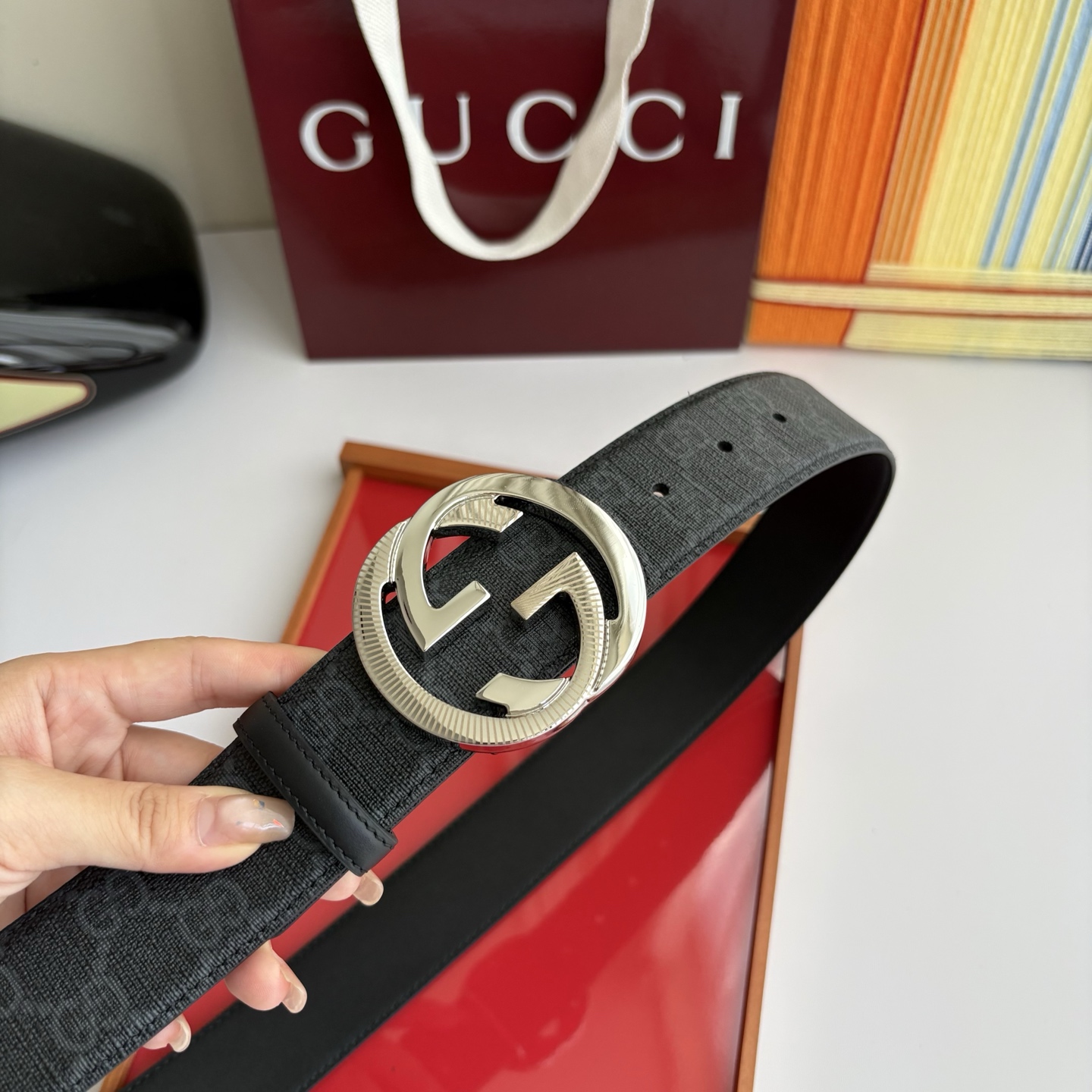 Gucci 经典原单品质，Pvc印花配原版皮底，原单精品挂扣，精工制作，细节看图，实物拍摄，高端奢华，宽