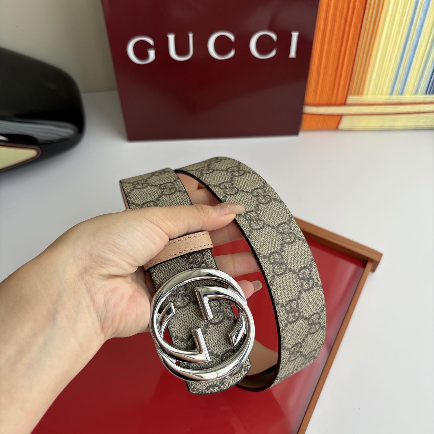 Gucci 经典原单品质，Pvc印花搭配原版平纹底，纯铜挂扣，精工制作，细节看图，实物拍摄，高端奢华，宽