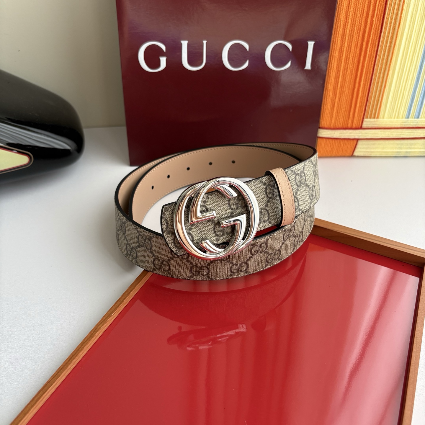 Gucci 经典原单品质，Pvc印花搭配原版平纹底，纯铜挂扣，精工制作，细节看图，实物拍摄，高端奢华，宽