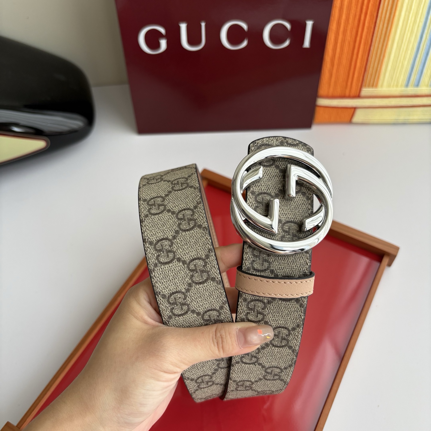 Gucci 经典原单品质，Pvc印花搭配原版平纹底，纯铜挂扣，精工制作，细节看图，实物拍摄，高端奢华，宽