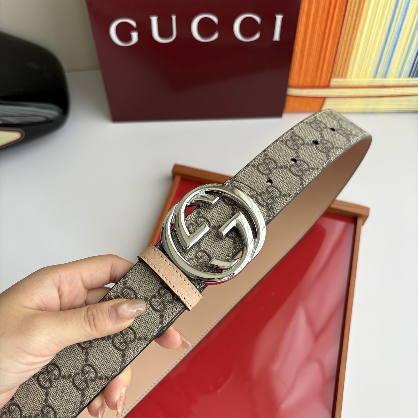 Gucci 经典原单品质，Pvc印花搭配原版平纹底，纯铜挂扣，精工制作，细节看图，实物拍摄，高端奢华，宽