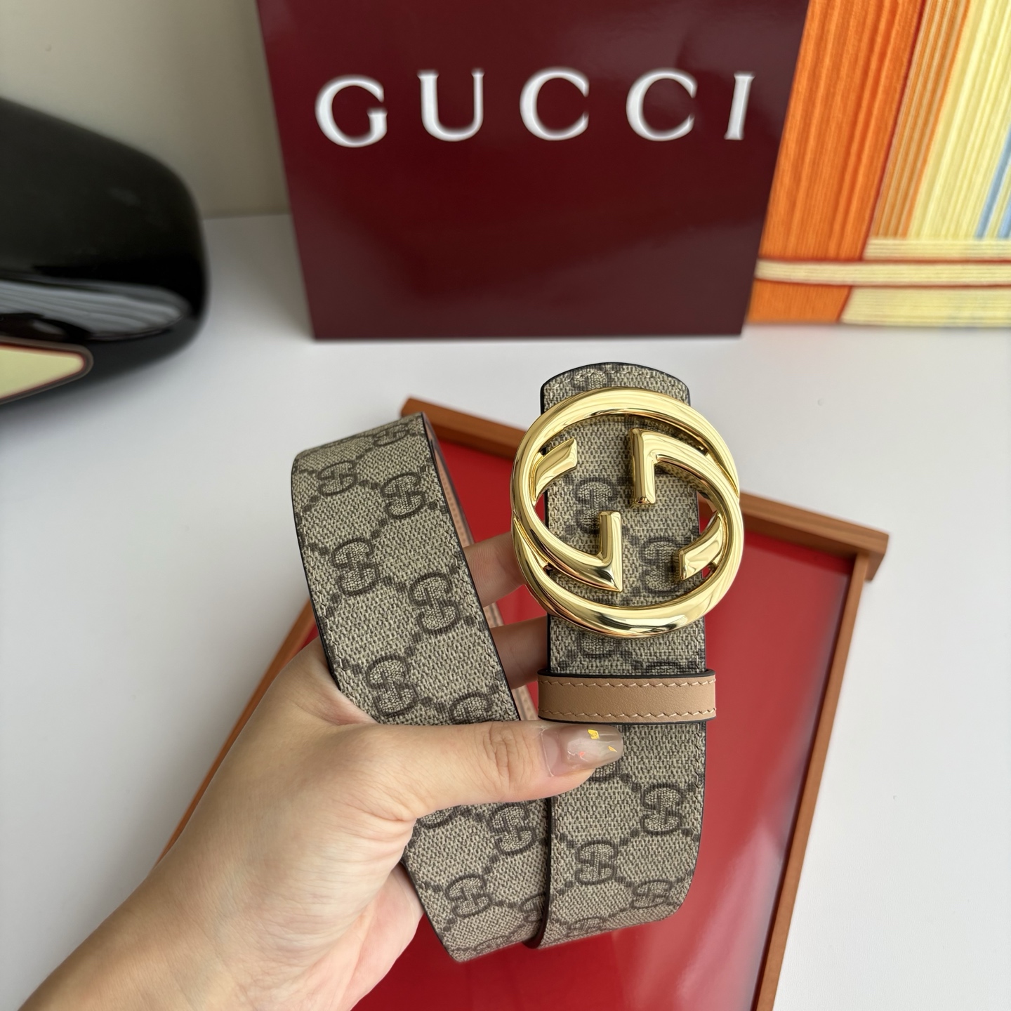 Gucci 经典原单品质，Pvc印花搭配原版平纹底，纯铜挂扣，精工制作，细节看图，实物拍摄，高端奢华，宽