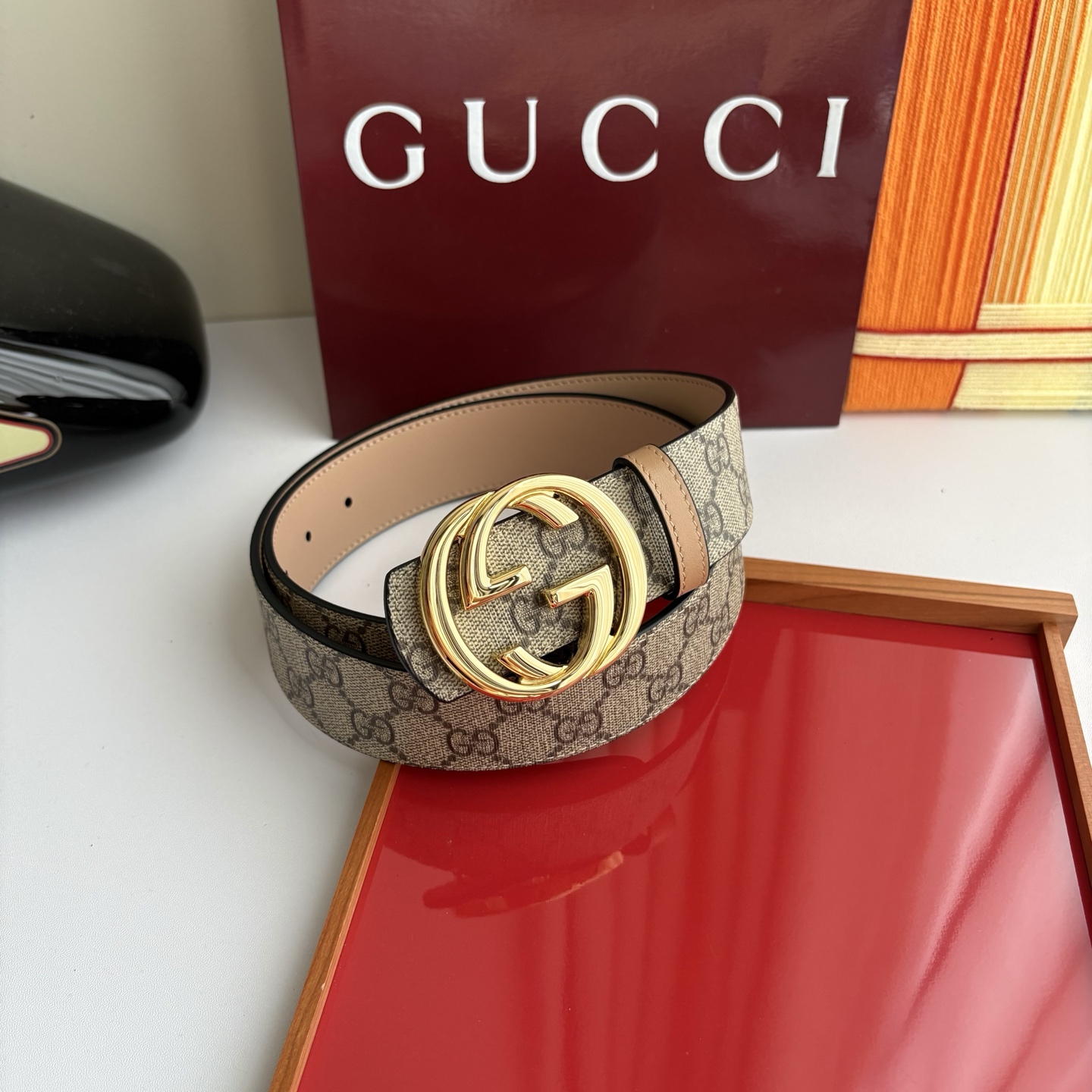 Gucci 经典原单品质，Pvc印花搭配原版平纹底，纯铜挂扣，精工制作，细节看图，实物拍摄，高端奢华，宽