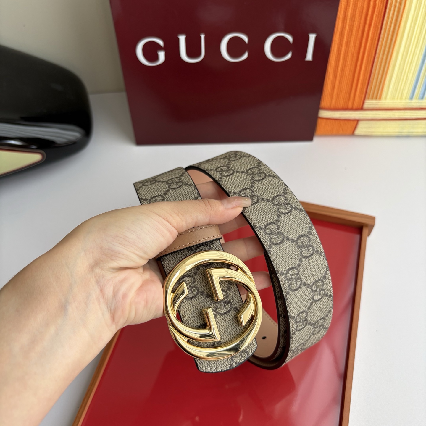 Gucci 经典原单品质，Pvc印花搭配原版平纹底，纯铜挂扣，精工制作，细节看图，实物拍摄，高端奢华，宽
