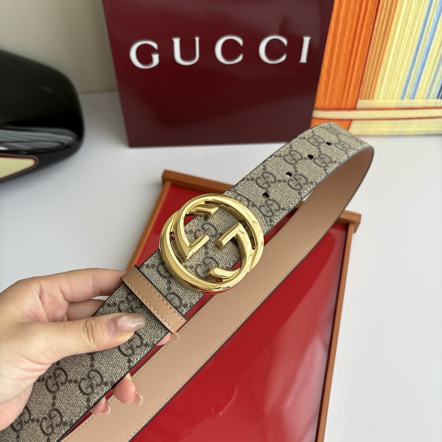 Gucci 经典原单品质，Pvc印花搭配原版平纹底，纯铜挂扣，精工制作，细节看图，实物拍摄，高端奢华，宽