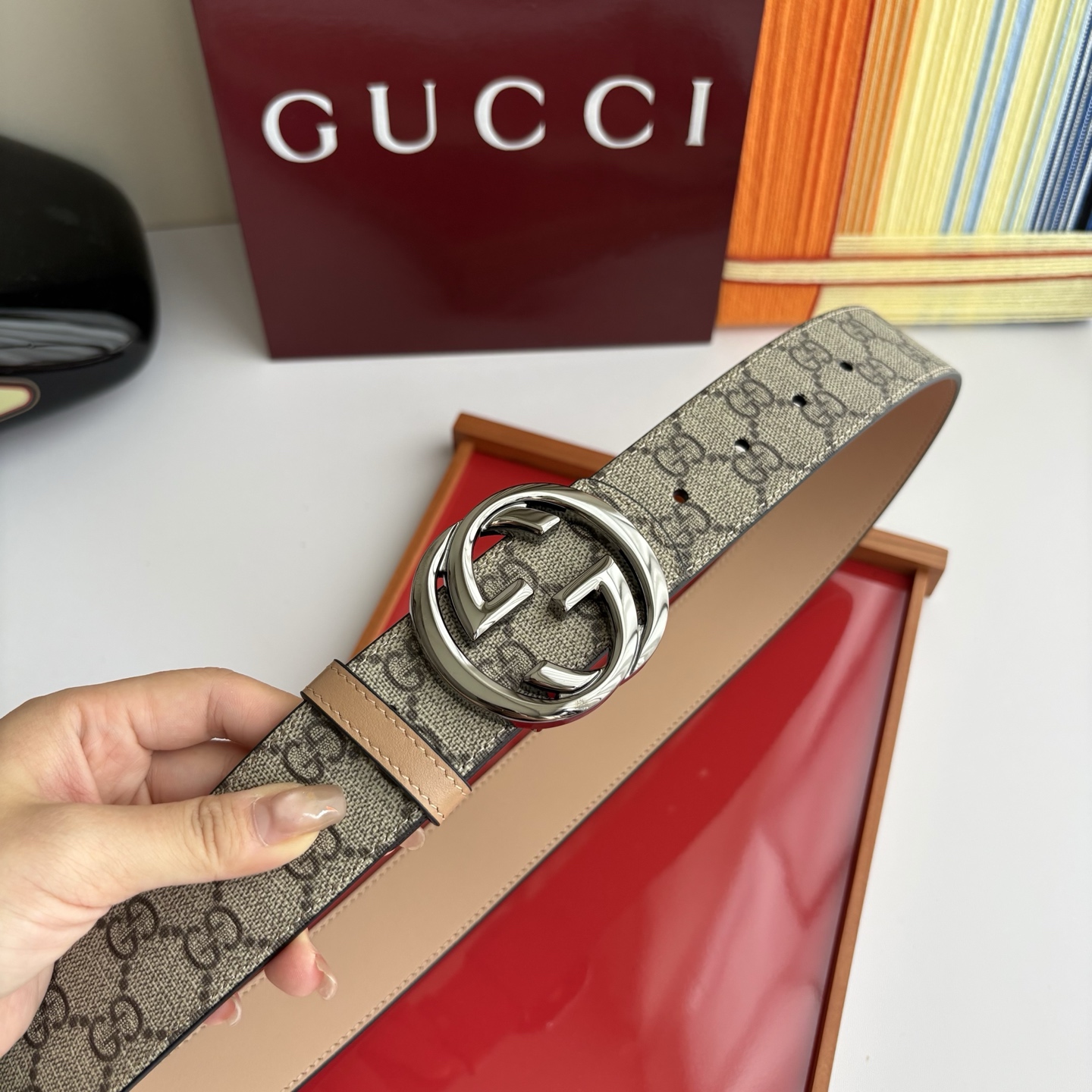 Gucci 经典原单品质，Pvc印花搭配原版平纹底，纯铜挂扣，精工制作，细节看图，实物拍摄，高端奢华，宽