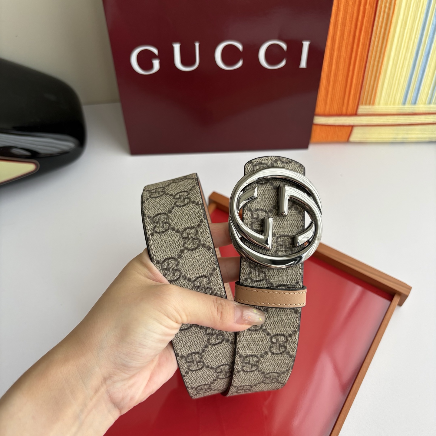 Gucci 经典原单品质，Pvc印花搭配原版平纹底，纯铜挂扣，精工制作，细节看图，实物拍摄，高端奢华，宽