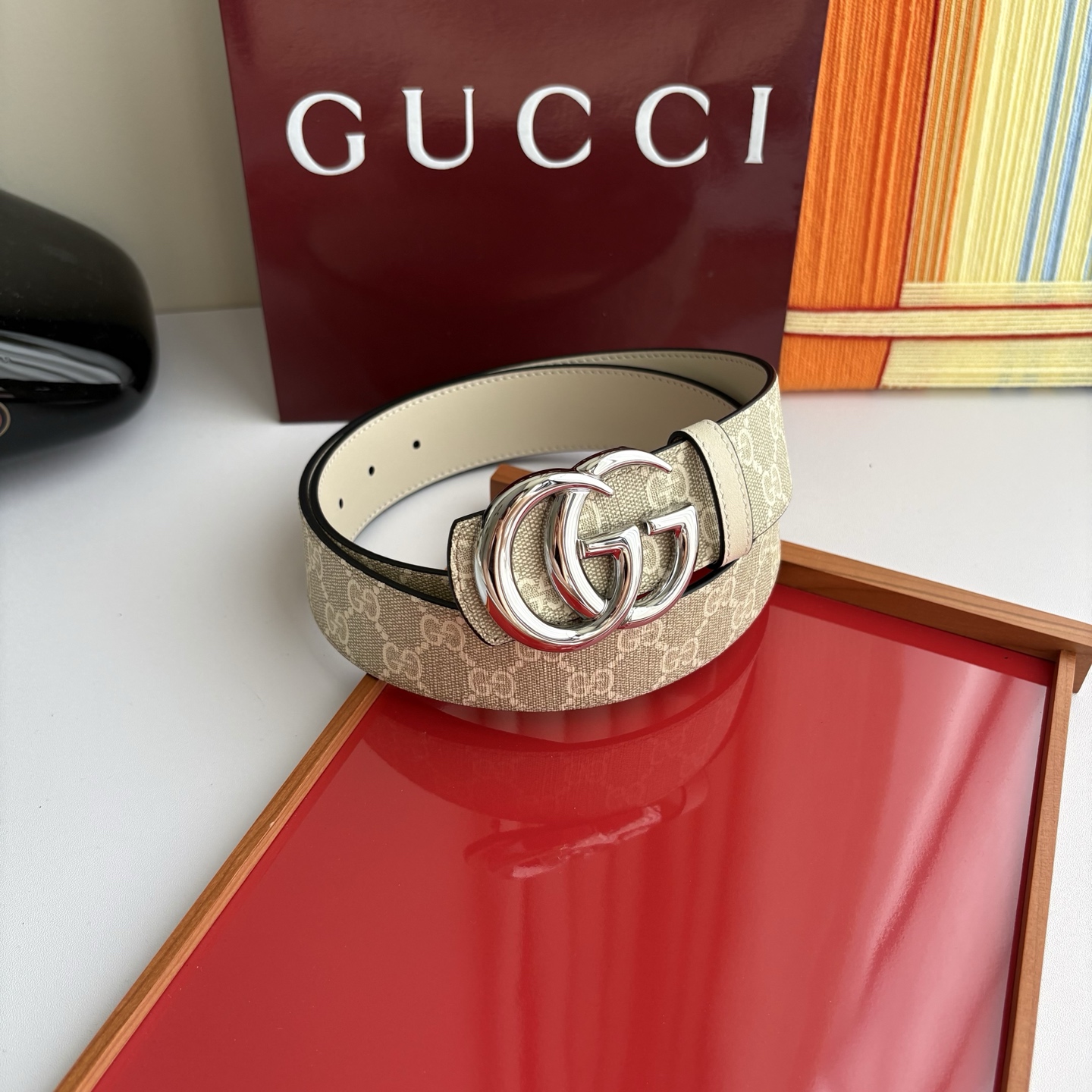 Gucci 经典原单品质，Pvc印花搭配原版平纹底，纯铜挂扣，精工制作，细节看图，实物拍摄，高端奢华，宽