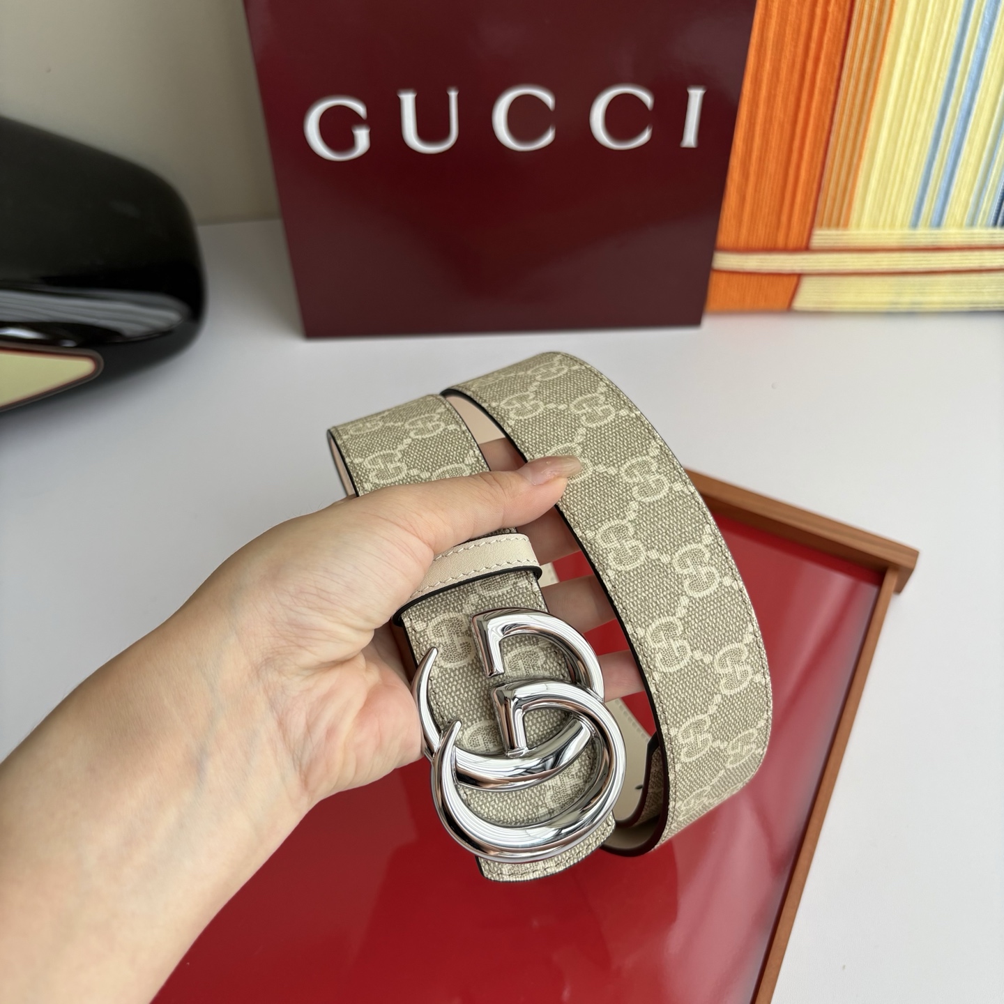 Gucci 经典原单品质，Pvc印花搭配原版平纹底，纯铜挂扣，精工制作，细节看图，实物拍摄，高端奢华，宽