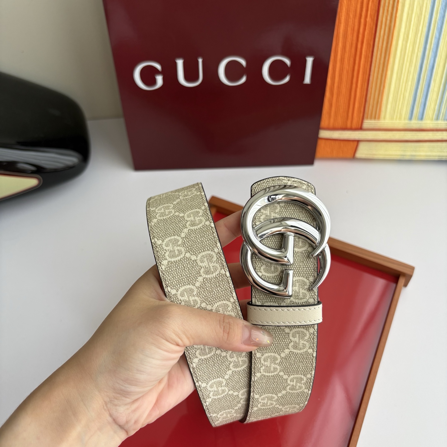 Gucci 经典原单品质，Pvc印花搭配原版平纹底，纯铜挂扣，精工制作，细节看图，实物拍摄，高端奢华，宽