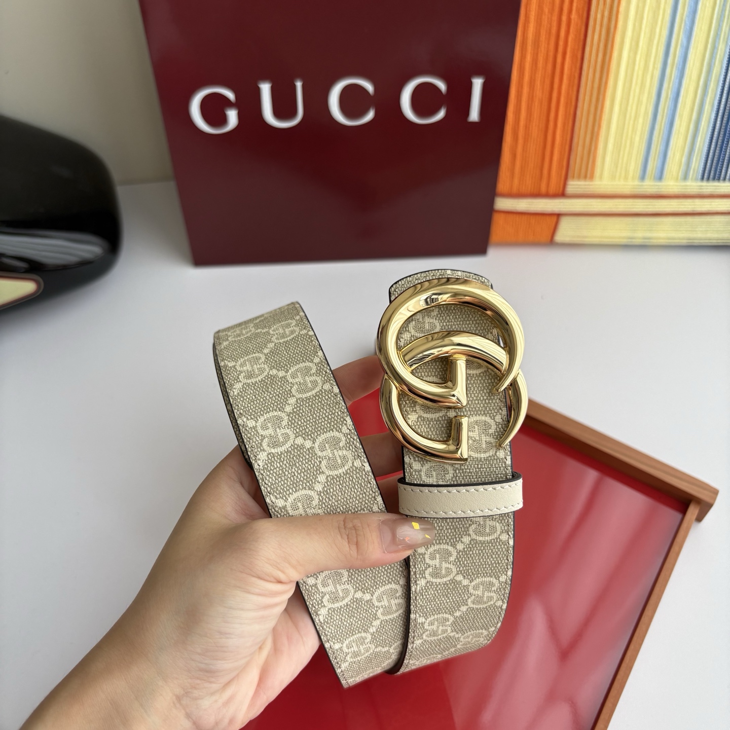 Gucci 经典原单品质，Pvc印花搭配原版平纹底，纯铜挂扣，精工制作，细节看图，实物拍摄，高端奢华，宽