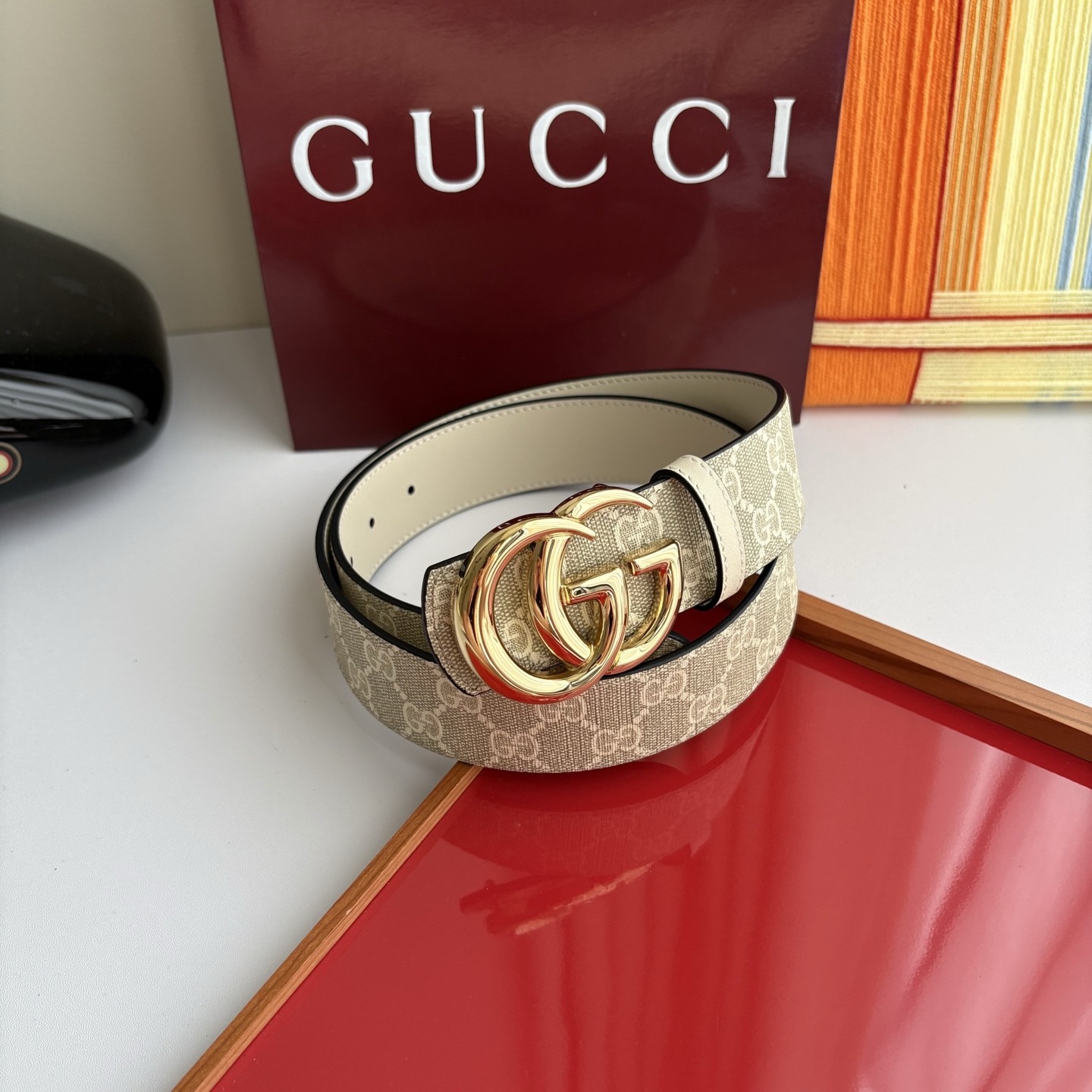Gucci 经典原单品质，Pvc印花搭配原版平纹底，纯铜挂扣，精工制作，细节看图，实物拍摄，高端奢华，宽
