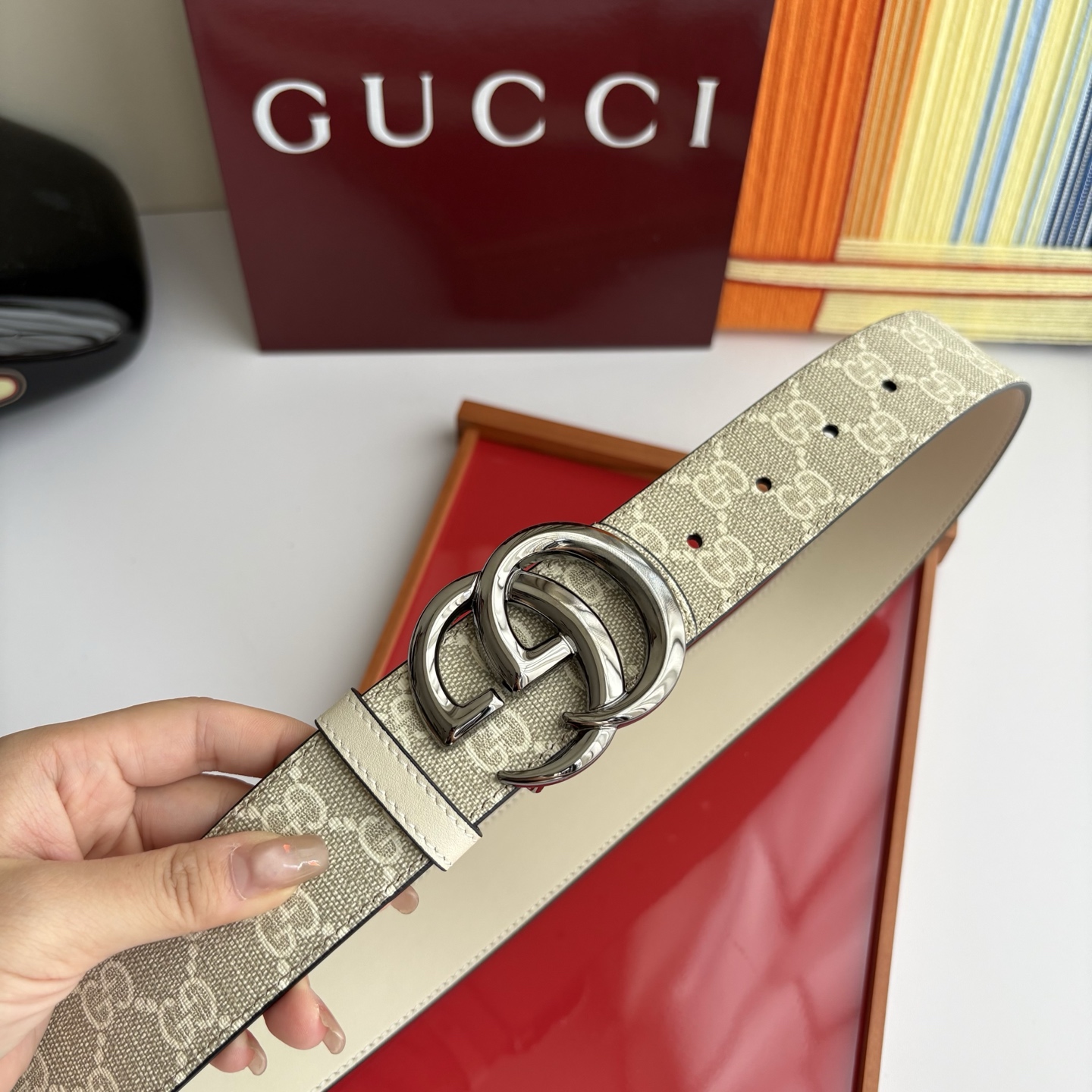 Gucci 经典原单品质，Pvc印花搭配原版平纹底，纯铜挂扣，精工制作，细节看图，实物拍摄，高端奢华，宽