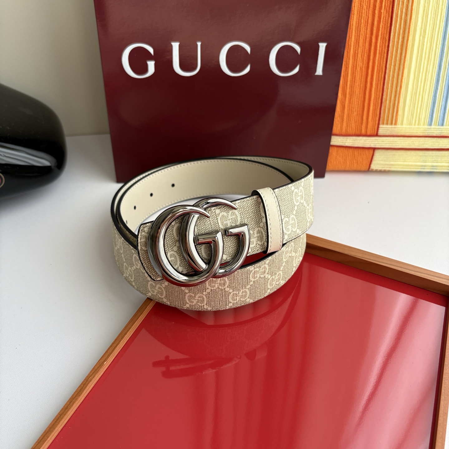 Gucci 经典原单品质，Pvc印花搭配原版平纹底，纯铜挂扣，精工制作，细节看图，实物拍摄，高端奢华，宽