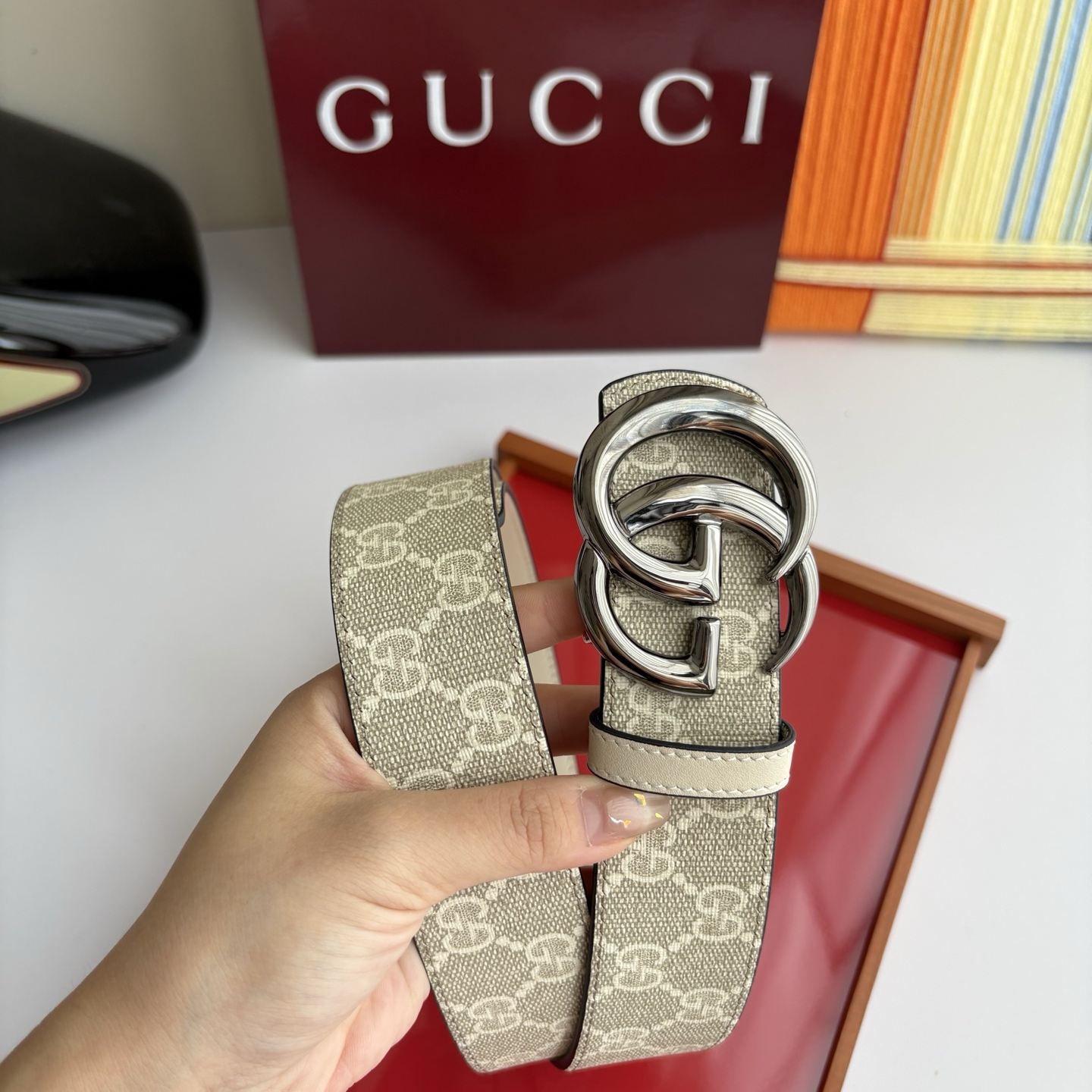 Gucci 经典原单品质，Pvc印花搭配原版平纹底，纯铜挂扣，精工制作，细节看图，实物拍摄，高端奢华，宽