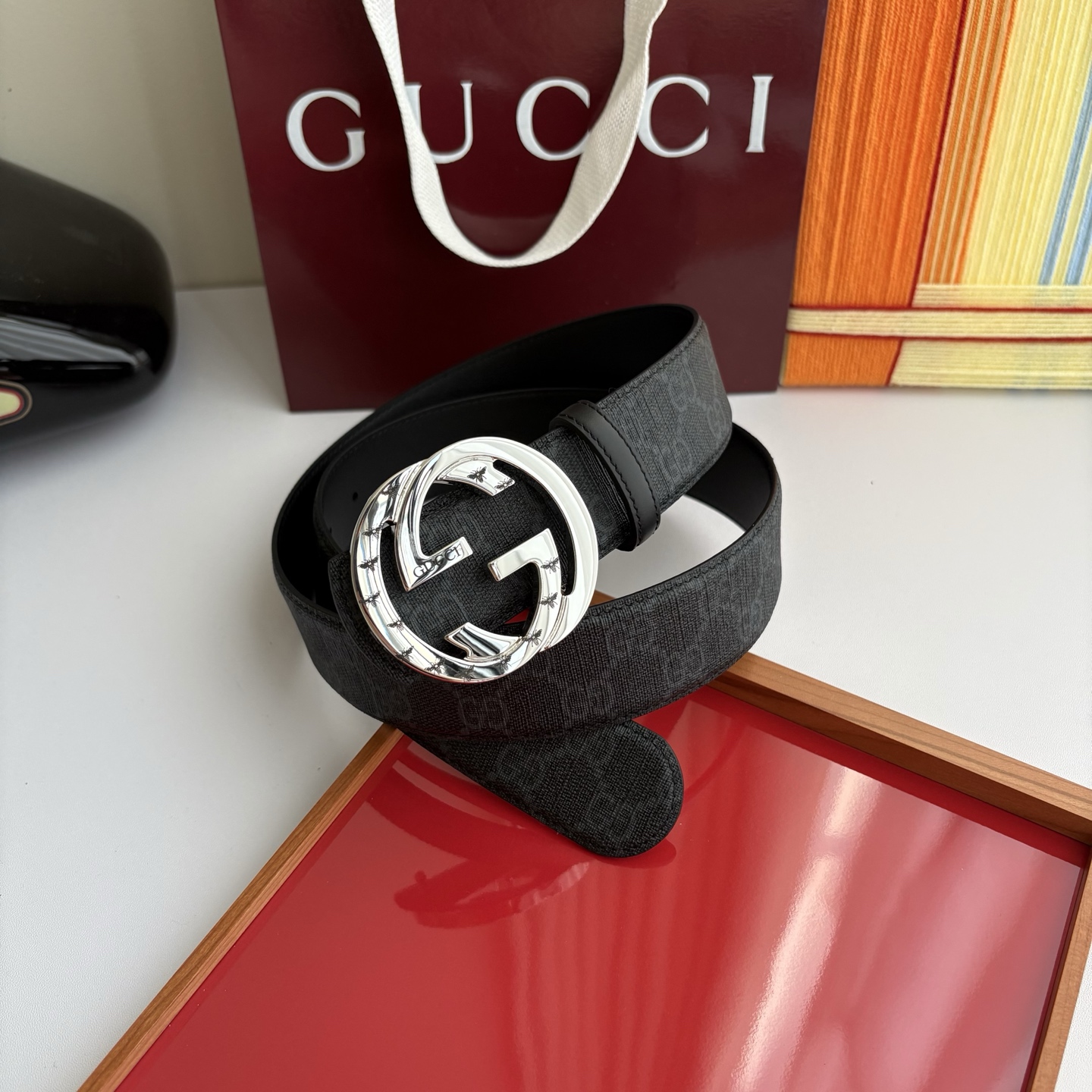 Gucci 经典原单品质，Pvc印花搭配原单精品挂扣，精工制作，细节看图，实物拍摄，高端奢华，宽度4.0