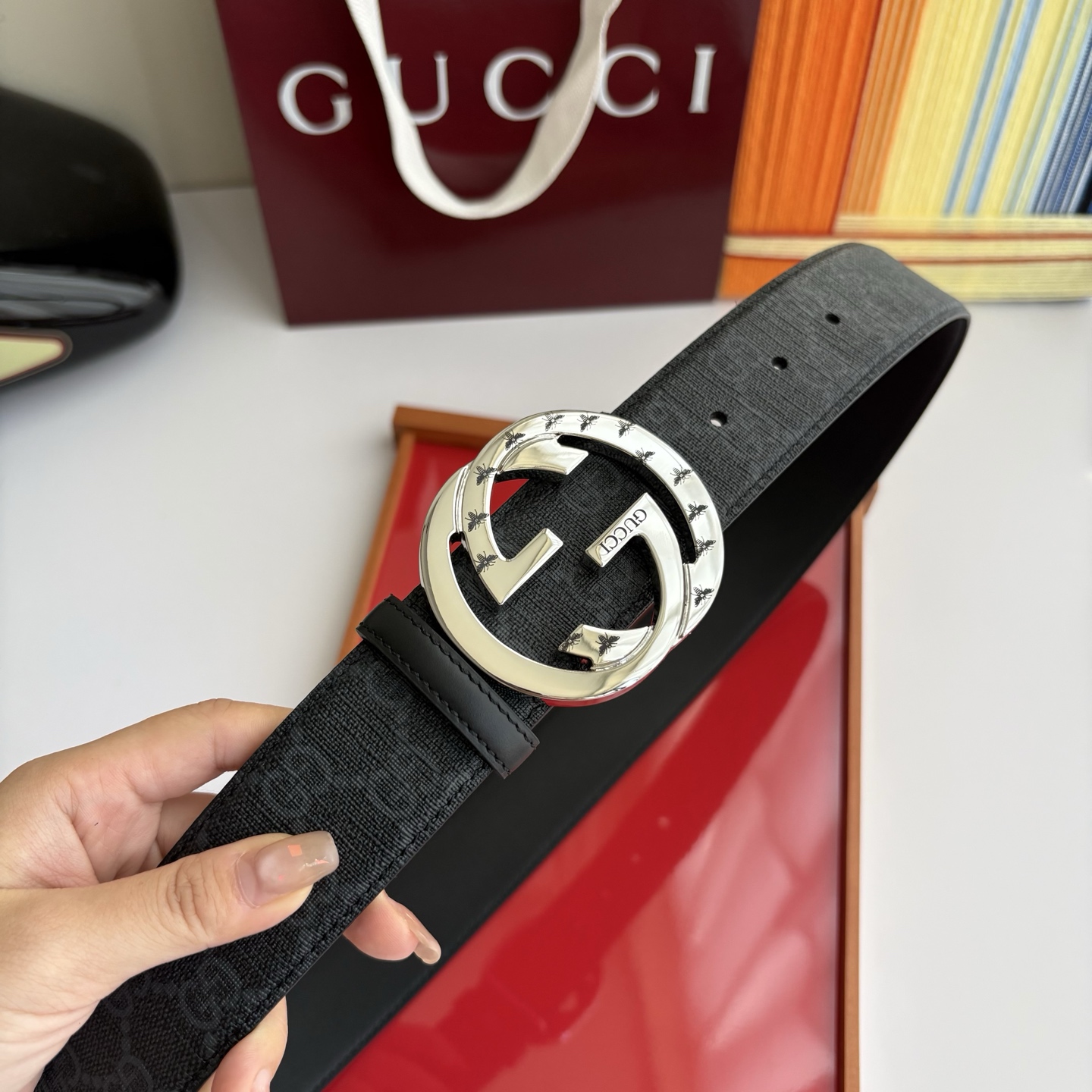 Gucci 经典原单品质，Pvc印花搭配原单精品挂扣，精工制作，细节看图，实物拍摄，高端奢华，宽度4.0