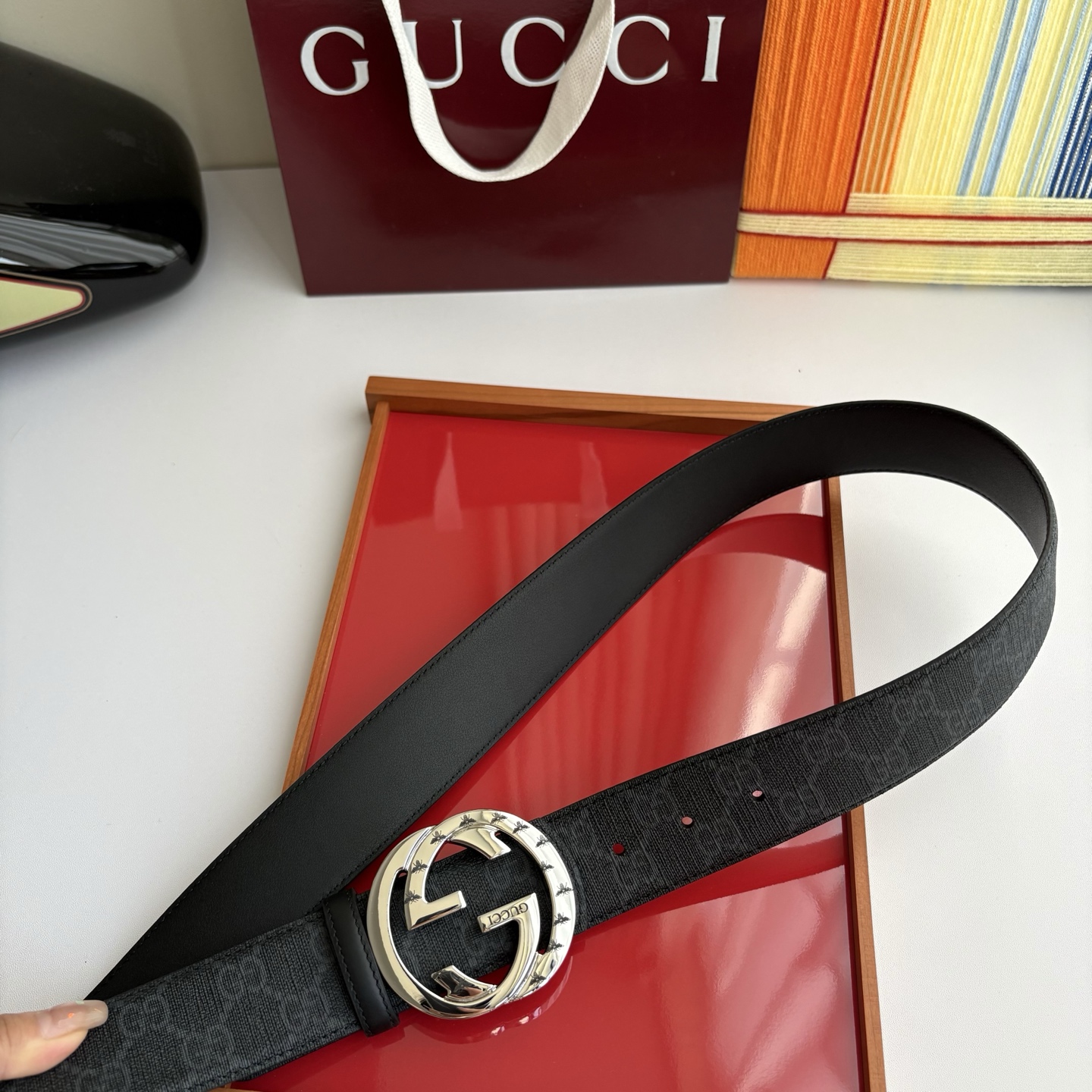 Gucci 经典原单品质，Pvc印花搭配原单精品挂扣，精工制作，细节看图，实物拍摄，高端奢华，宽度4.0