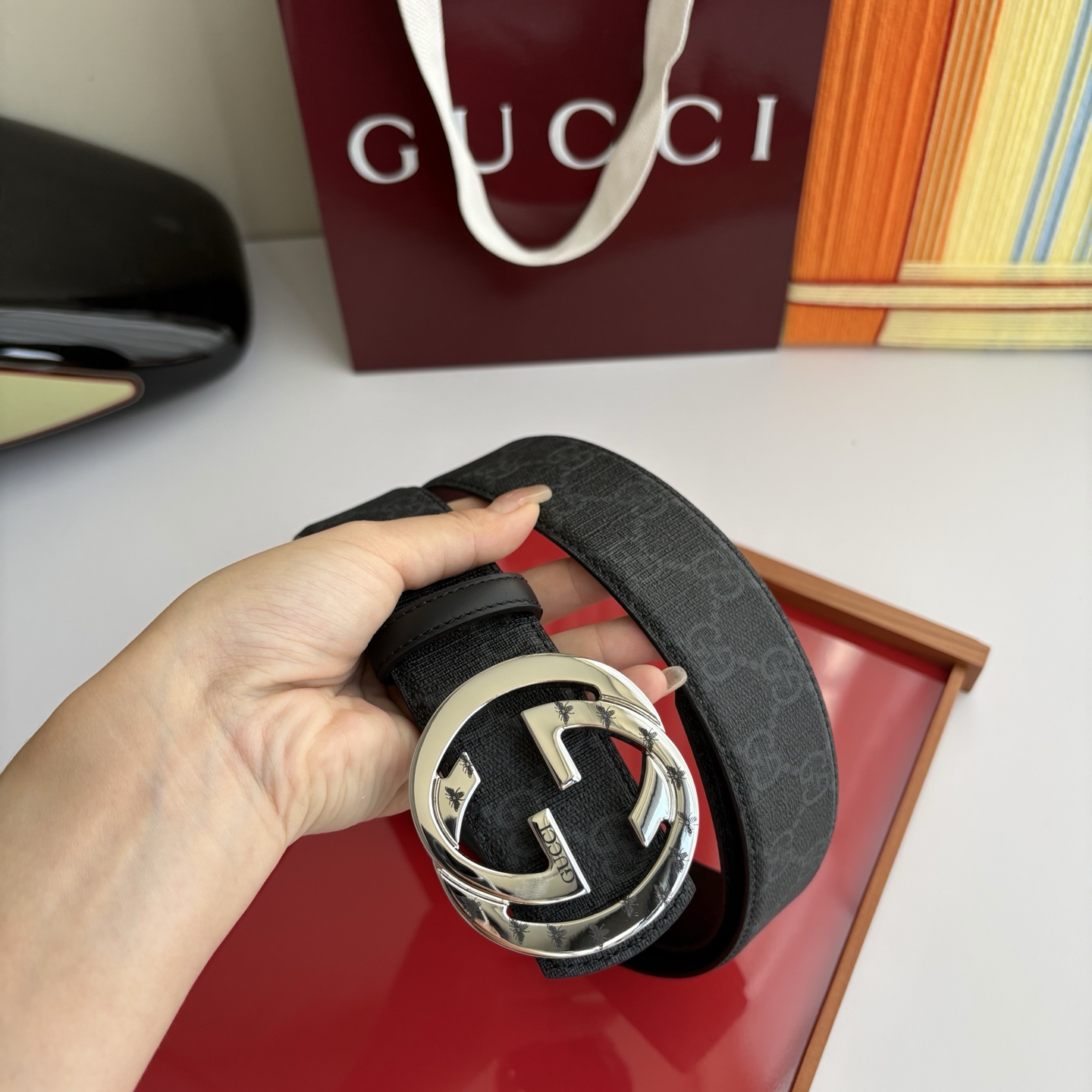 Gucci 经典原单品质，Pvc印花搭配原单精品挂扣，精工制作，细节看图，实物拍摄，高端奢华，宽度4.0