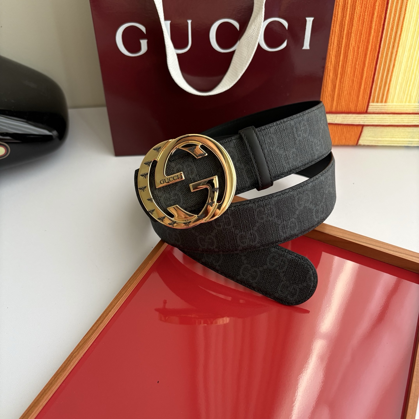 Gucci 经典原单品质，Pvc印花搭配原单精品挂扣，精工制作，细节看图，实物拍摄，高端奢华，宽度4.0