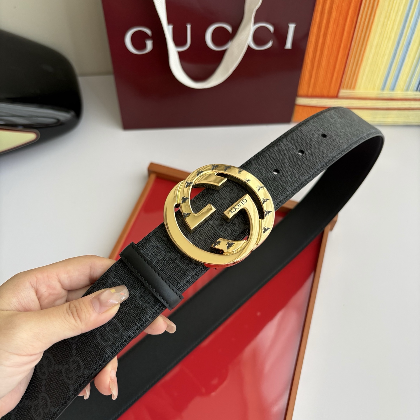 Gucci 经典原单品质，Pvc印花搭配原单精品挂扣，精工制作，细节看图，实物拍摄，高端奢华，宽度4.0