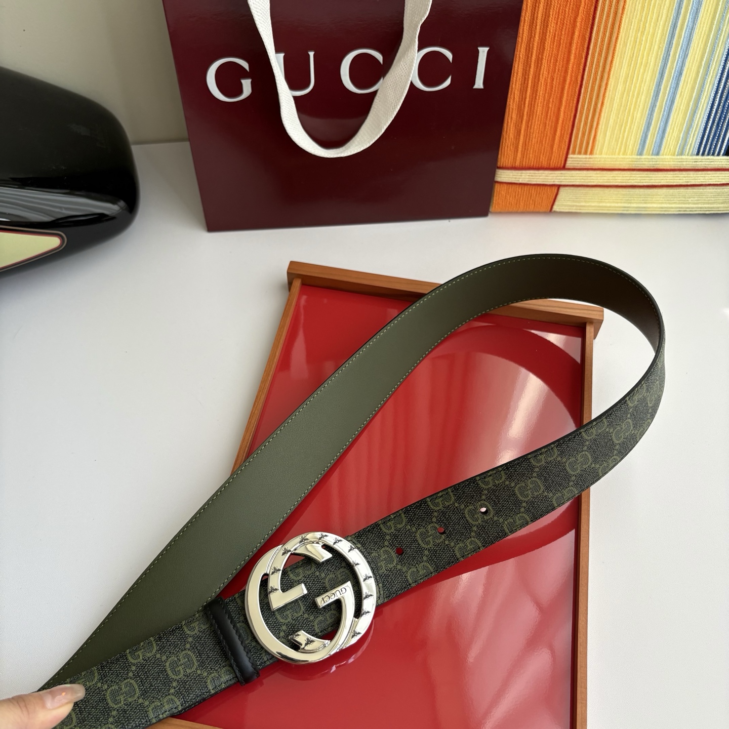 Gucci 经典原单品质，Pvc印花搭配原单精品挂扣，精工制作，细节看图，实物拍摄，高端奢华，宽度4.0