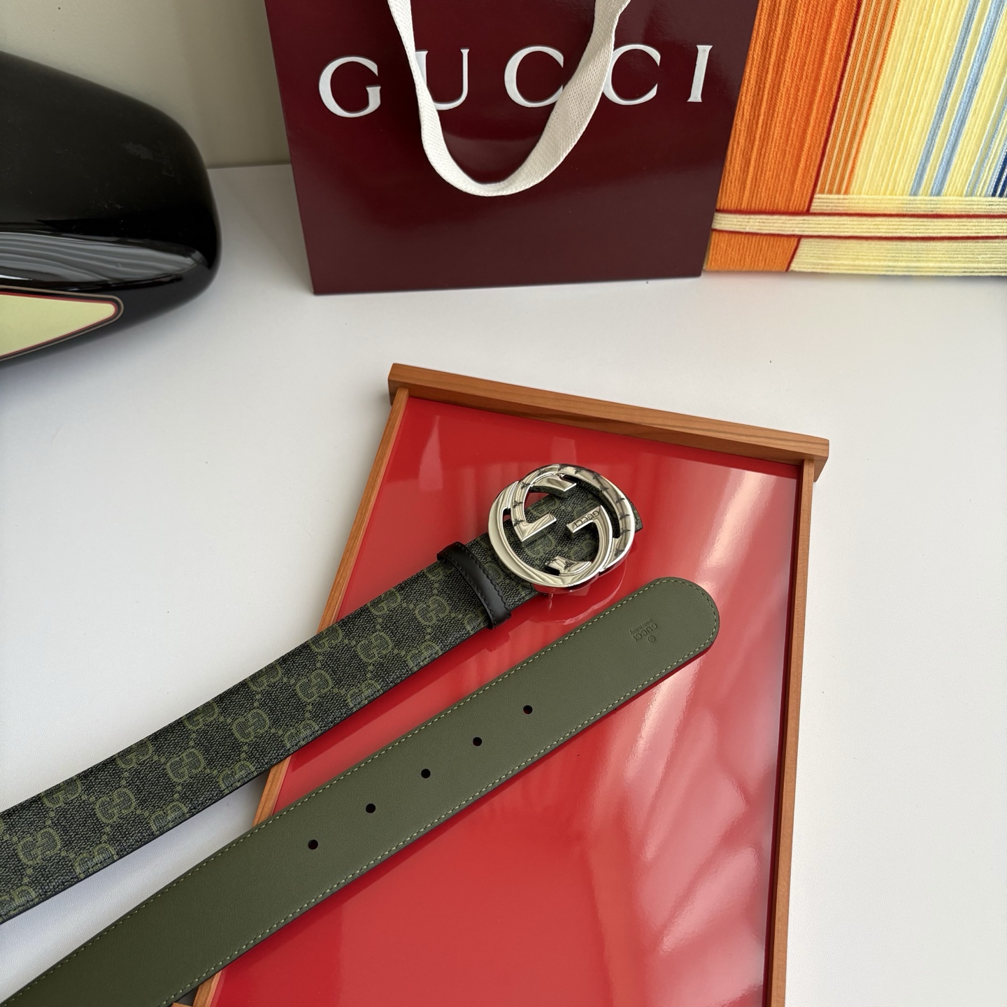 Gucci 经典原单品质，Pvc印花搭配原单精品挂扣，精工制作，细节看图，实物拍摄，高端奢华，宽度4.0