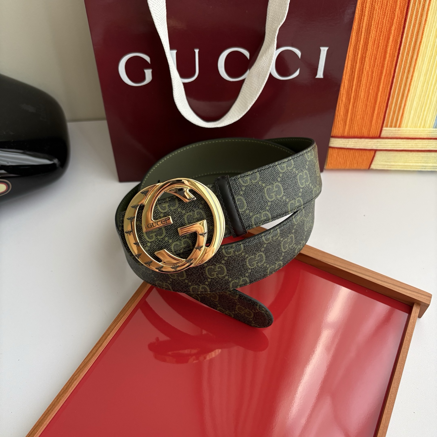 Gucci 经典原单品质，Pvc印花搭配原单精品挂扣，精工制作，细节看图，实物拍摄，高端奢华，宽度4.0