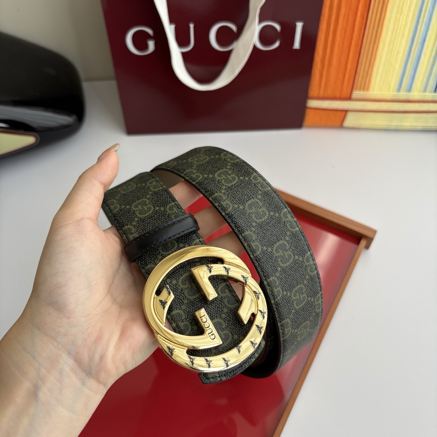 Gucci 经典原单品质，Pvc印花搭配原单精品挂扣，精工制作，细节看图，实物拍摄，高端奢华，宽度4.0